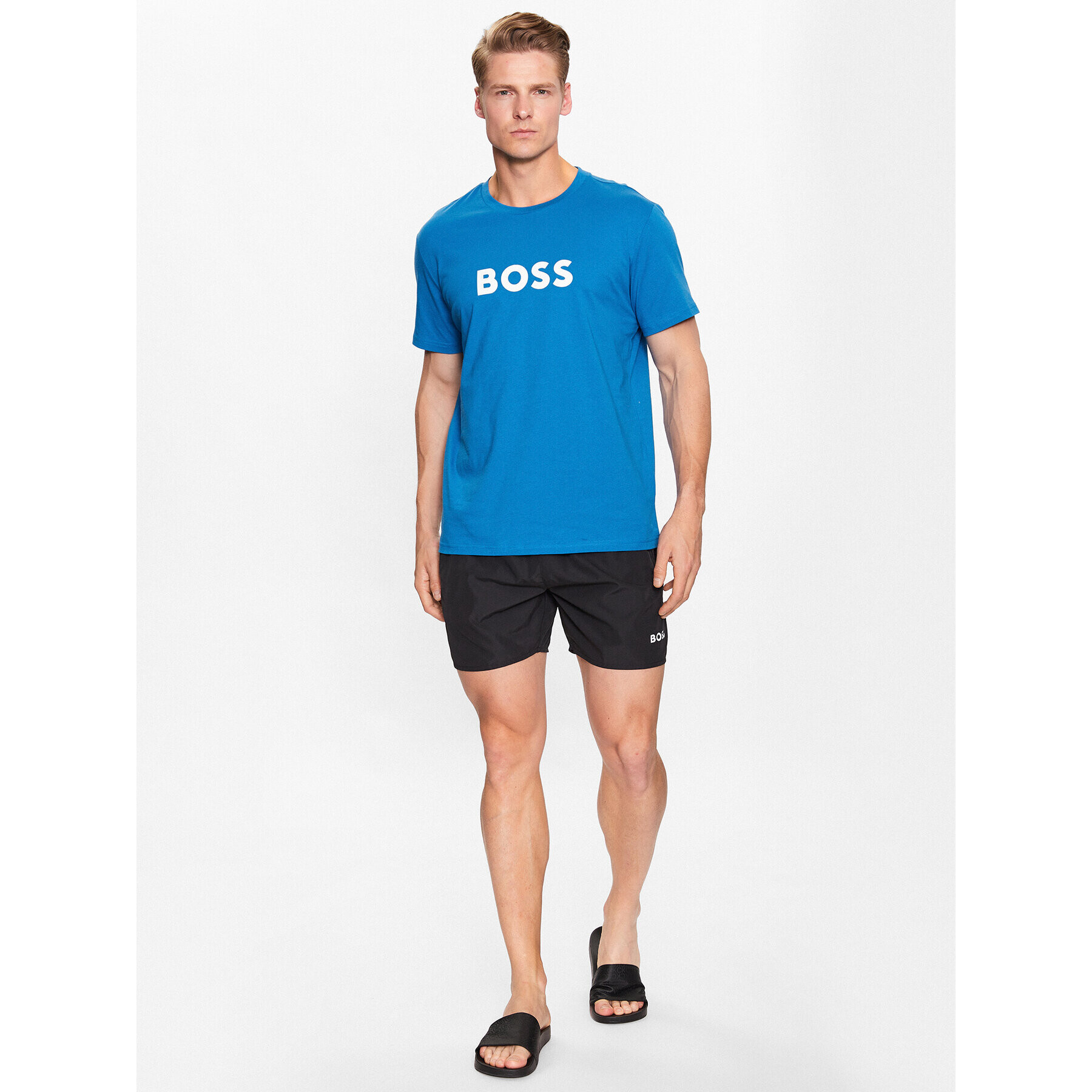 Boss Тишърт 50491706 Син Regular Fit - Pepit.bg