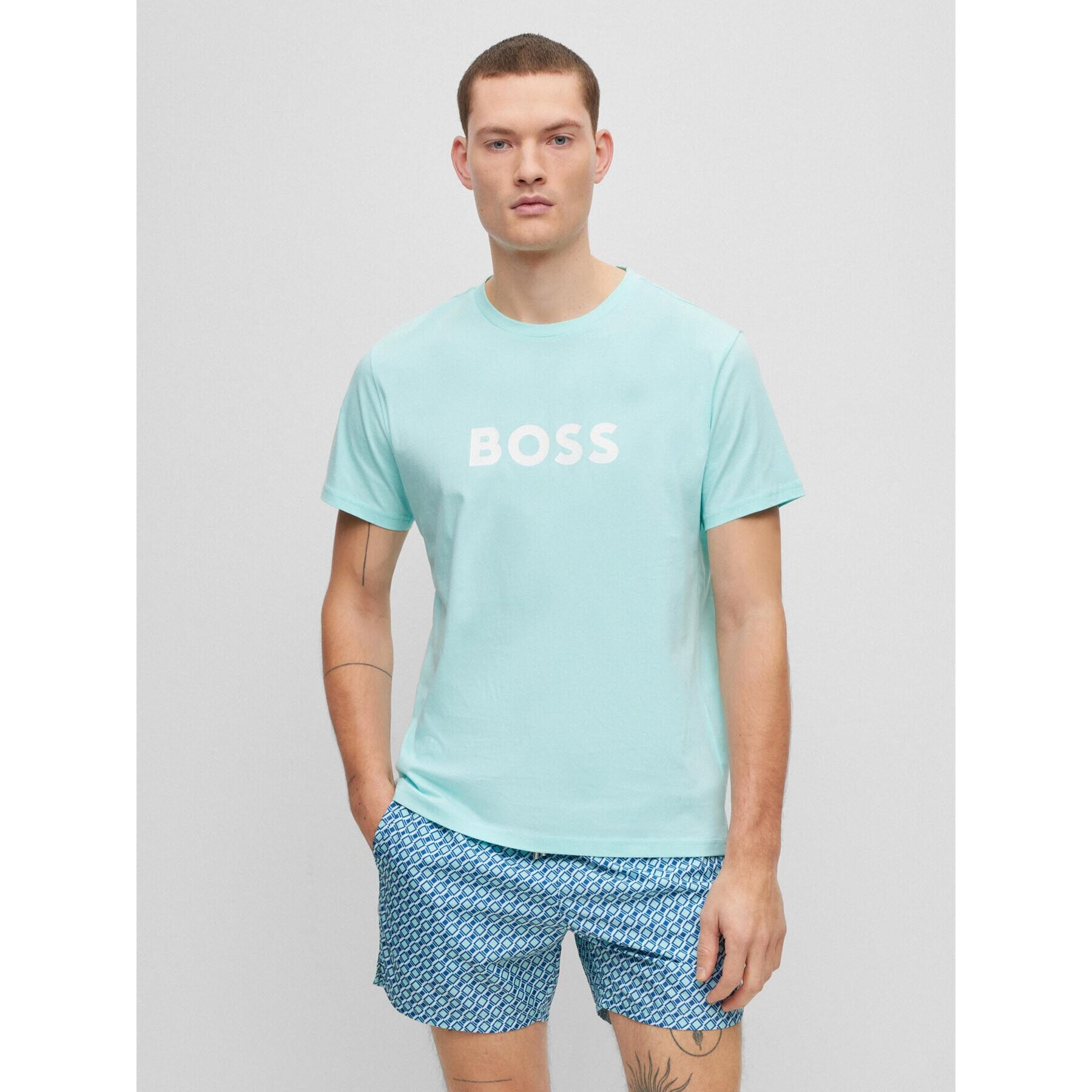 Boss Тишърт 50491706 Син Regular Fit - Pepit.bg