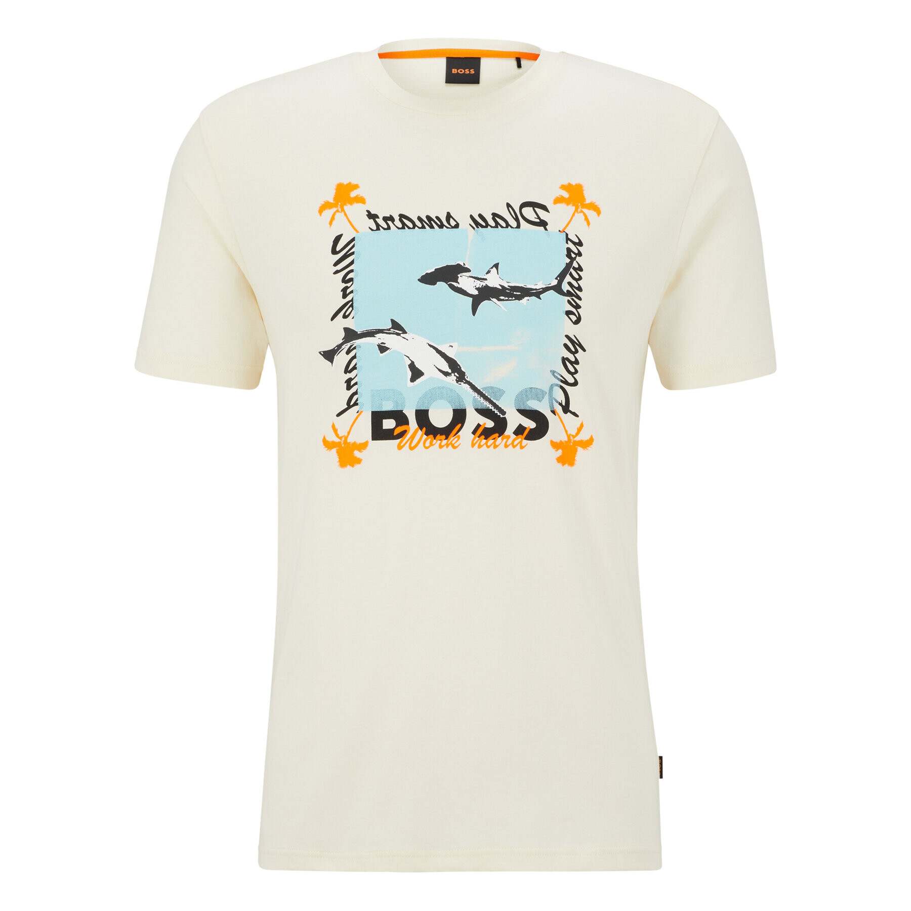 Boss Тишърт 50491716 Бежов Regular Fit - Pepit.bg
