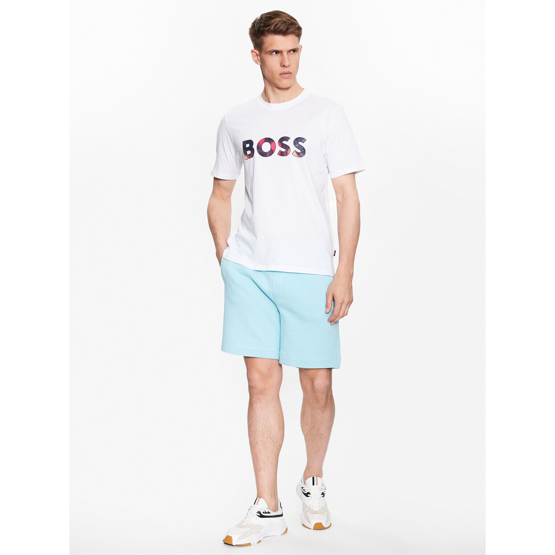 Boss Тишърт 50491718 Бял Relaxed Fit - Pepit.bg