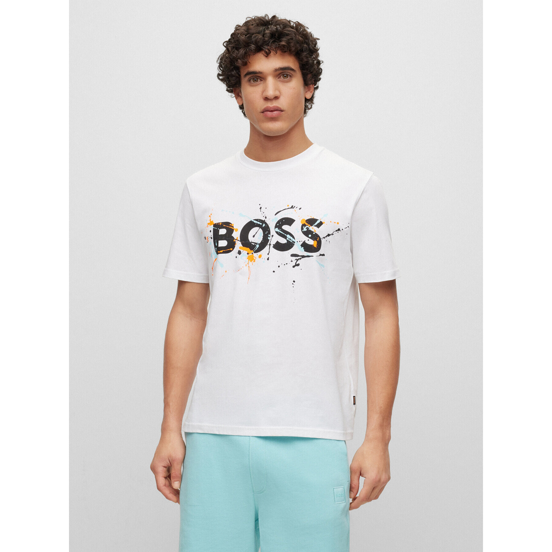 Boss Тишърт 50491718 Бял Relaxed Fit - Pepit.bg