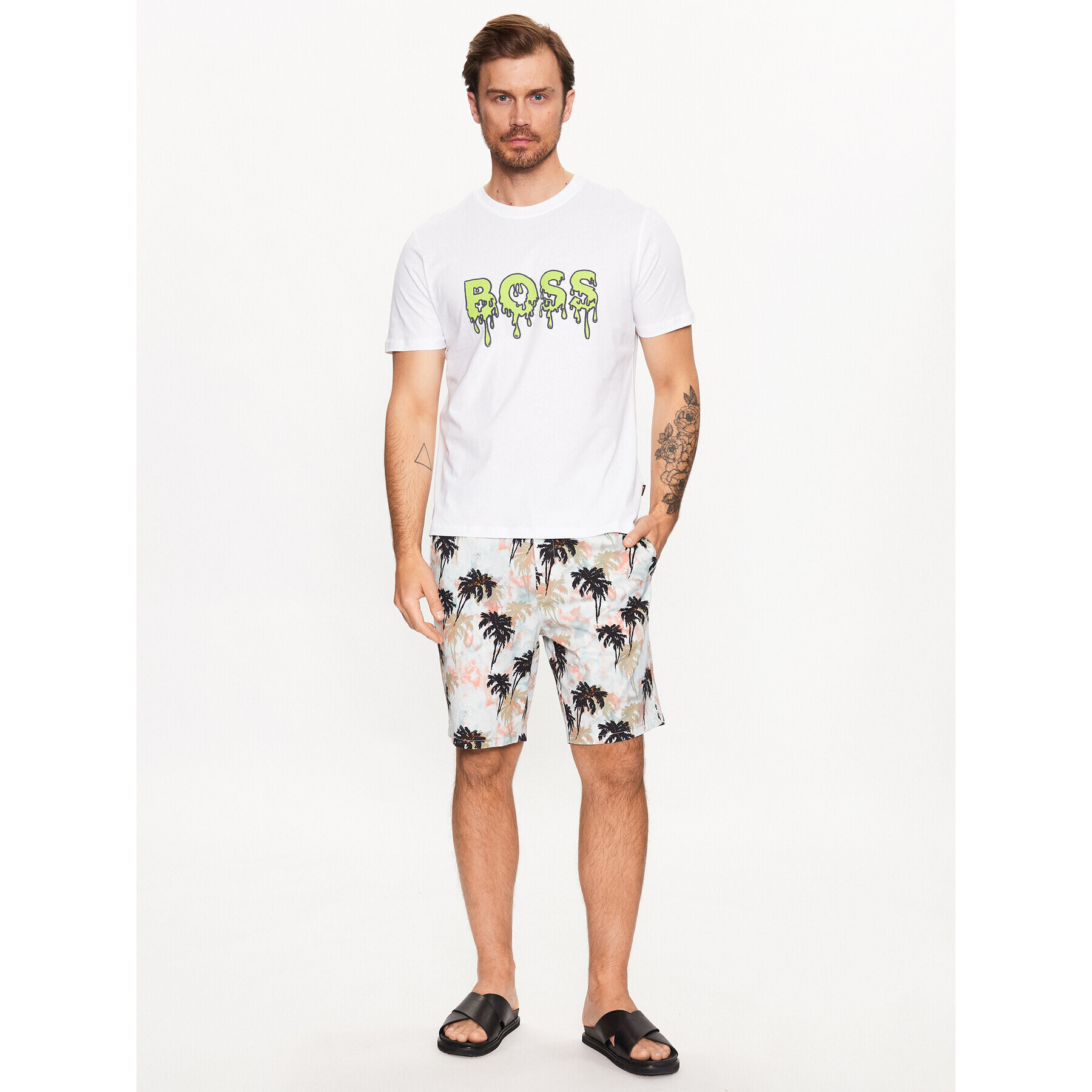 Boss Тишърт 50491718 Бял Relaxed Fit - Pepit.bg