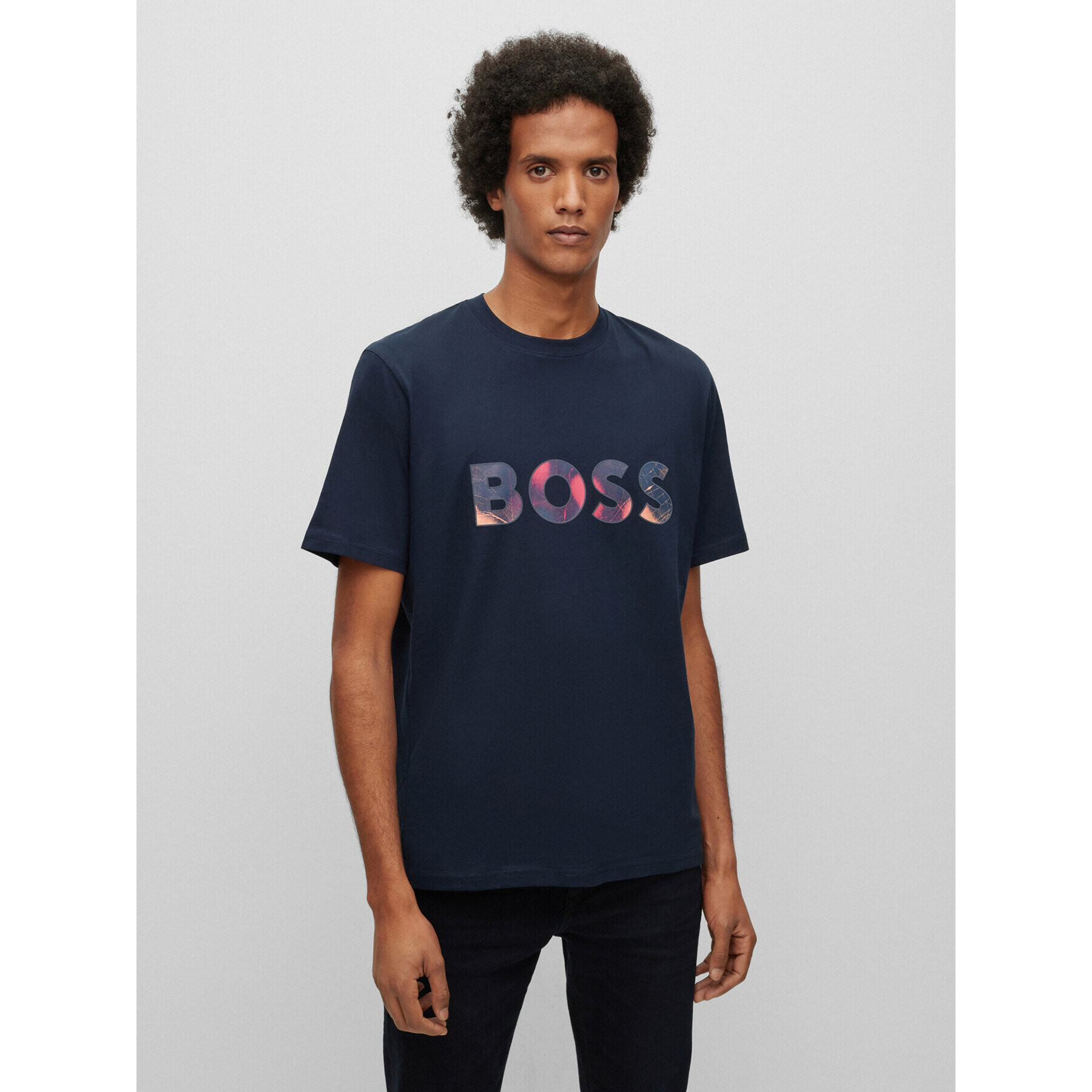 Boss Тишърт Teeart 50491718 Син Relaxed Fit - Pepit.bg