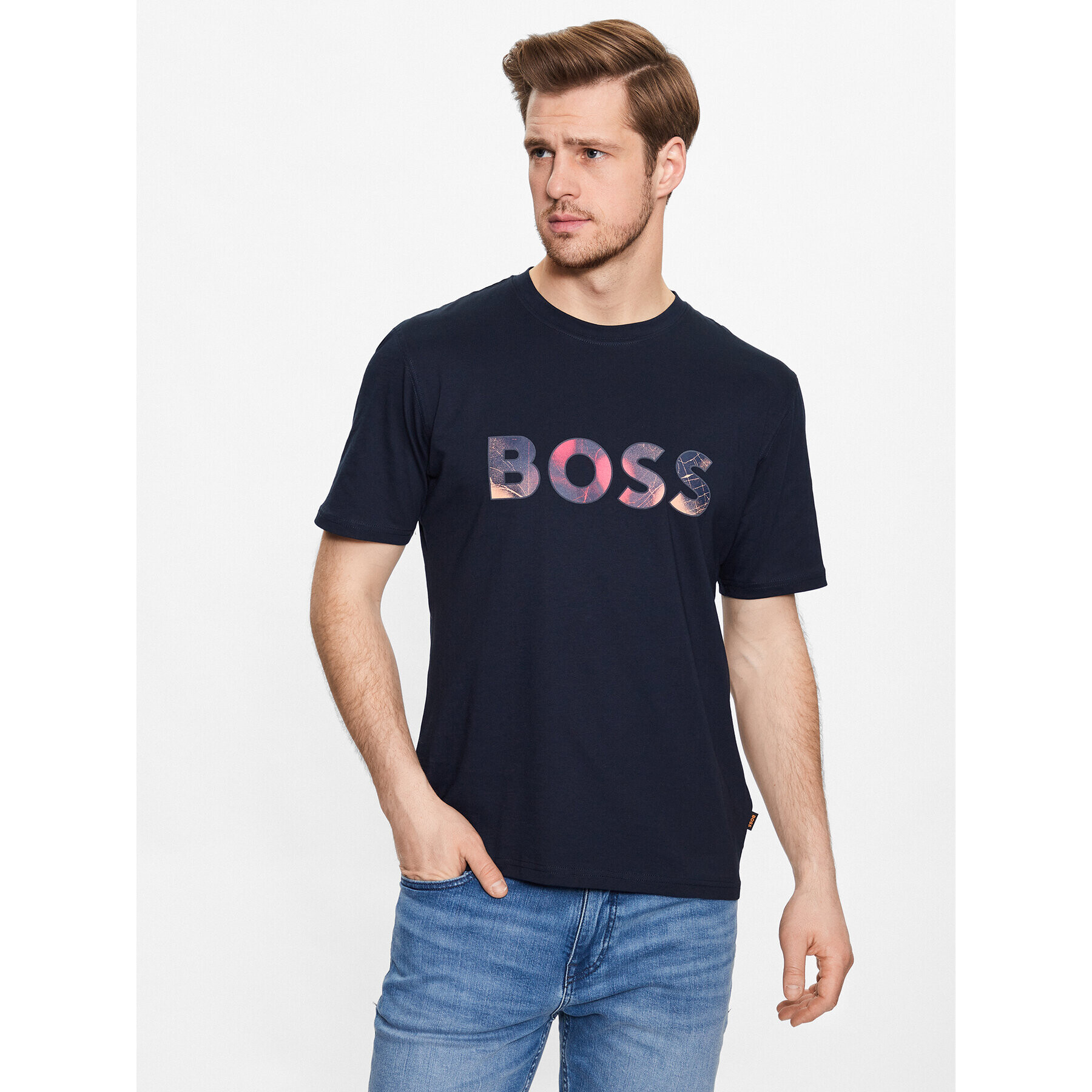 Boss Тишърт Teeart 50491718 Син Relaxed Fit - Pepit.bg