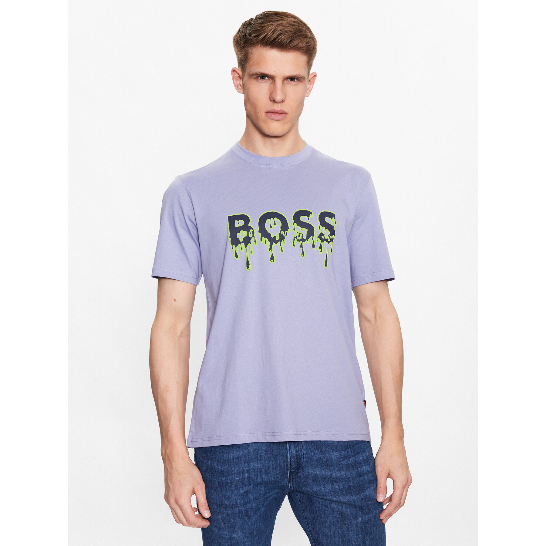 Boss Тишърт Teeart 50491718 Виолетов Relaxed Fit - Pepit.bg