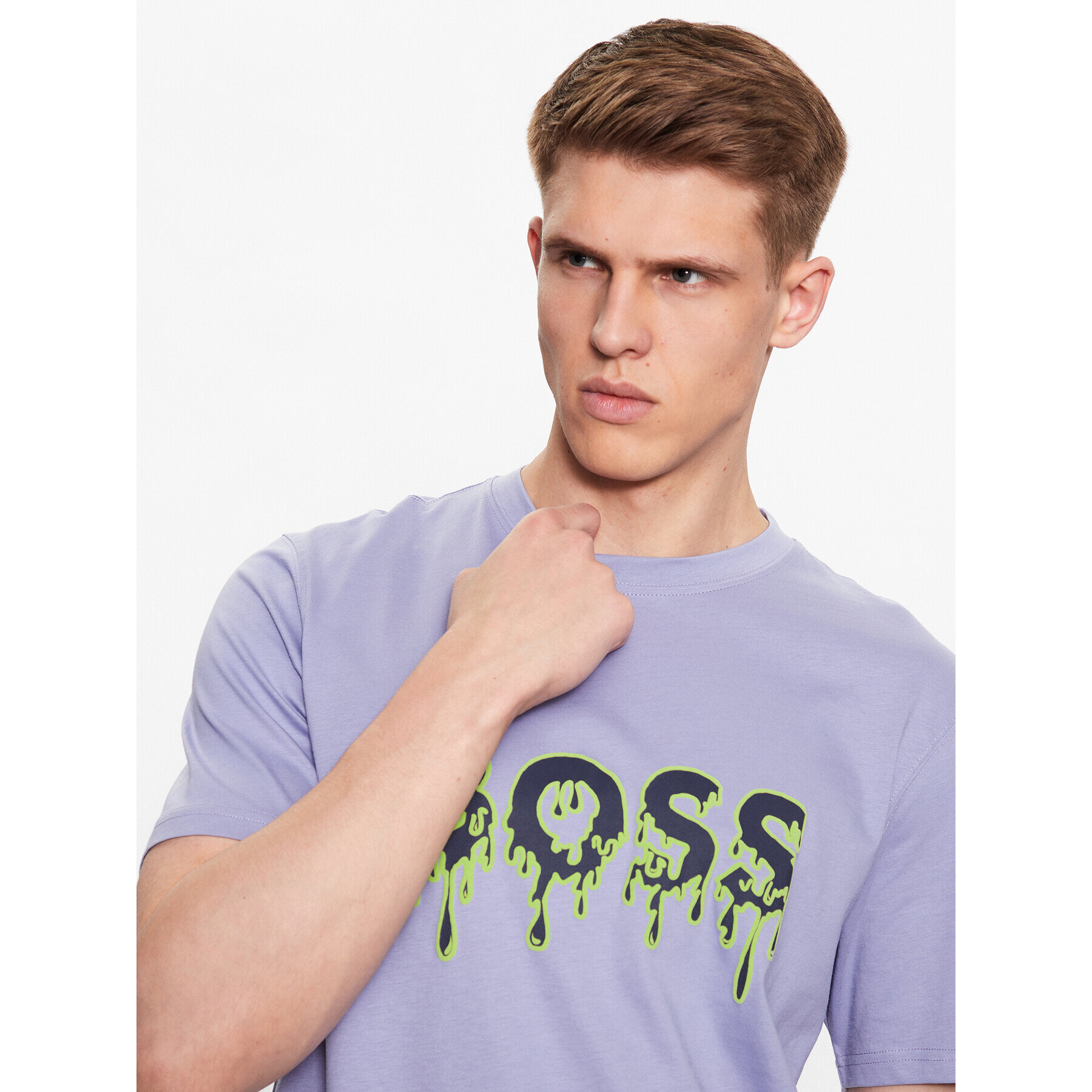 Boss Тишърт Teeart 50491718 Виолетов Relaxed Fit - Pepit.bg