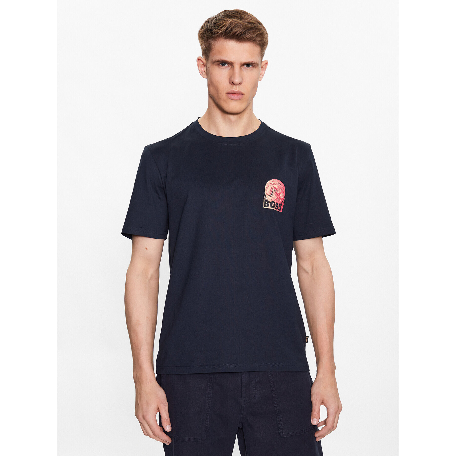 Boss Тишърт Universe 50491723 Тъмносин Relaxed Fit - Pepit.bg