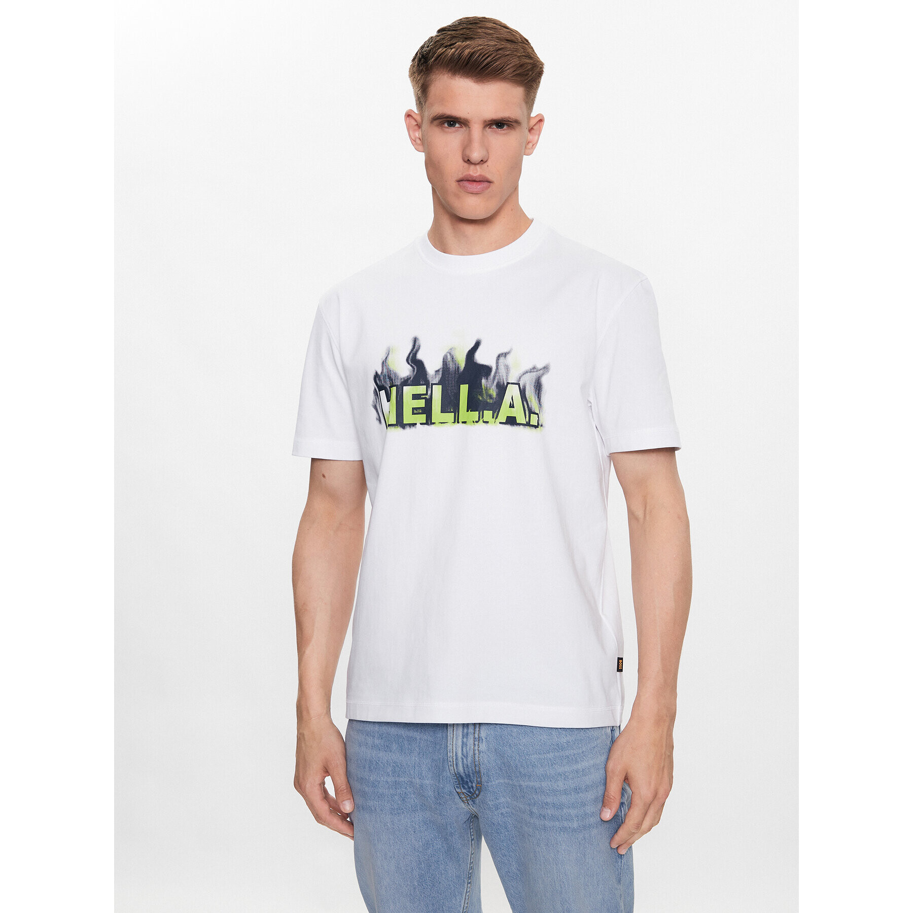 Boss Тишърт 50491749 Бял Oversize - Pepit.bg