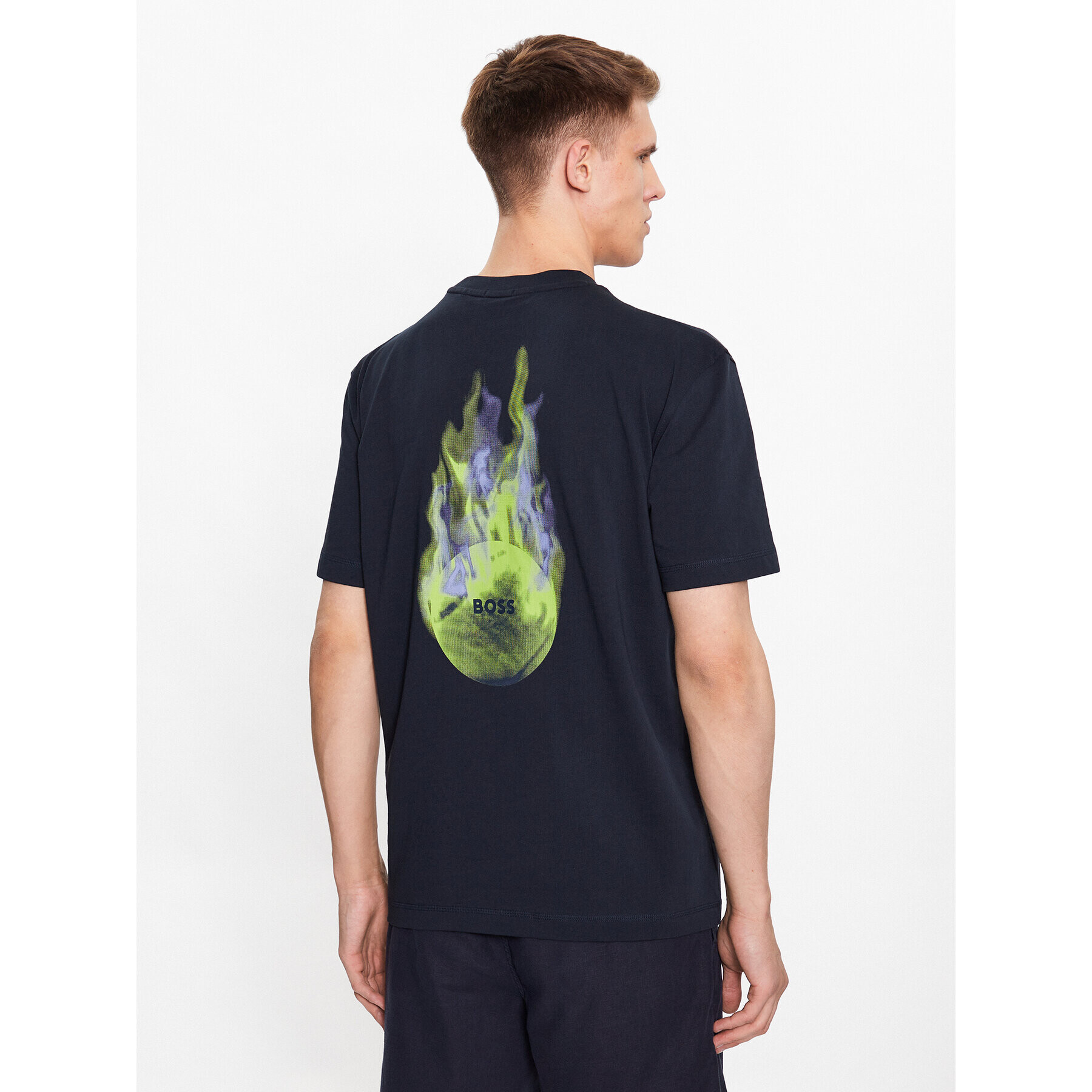Boss Тишърт 50491749 Тъмносин Oversize - Pepit.bg
