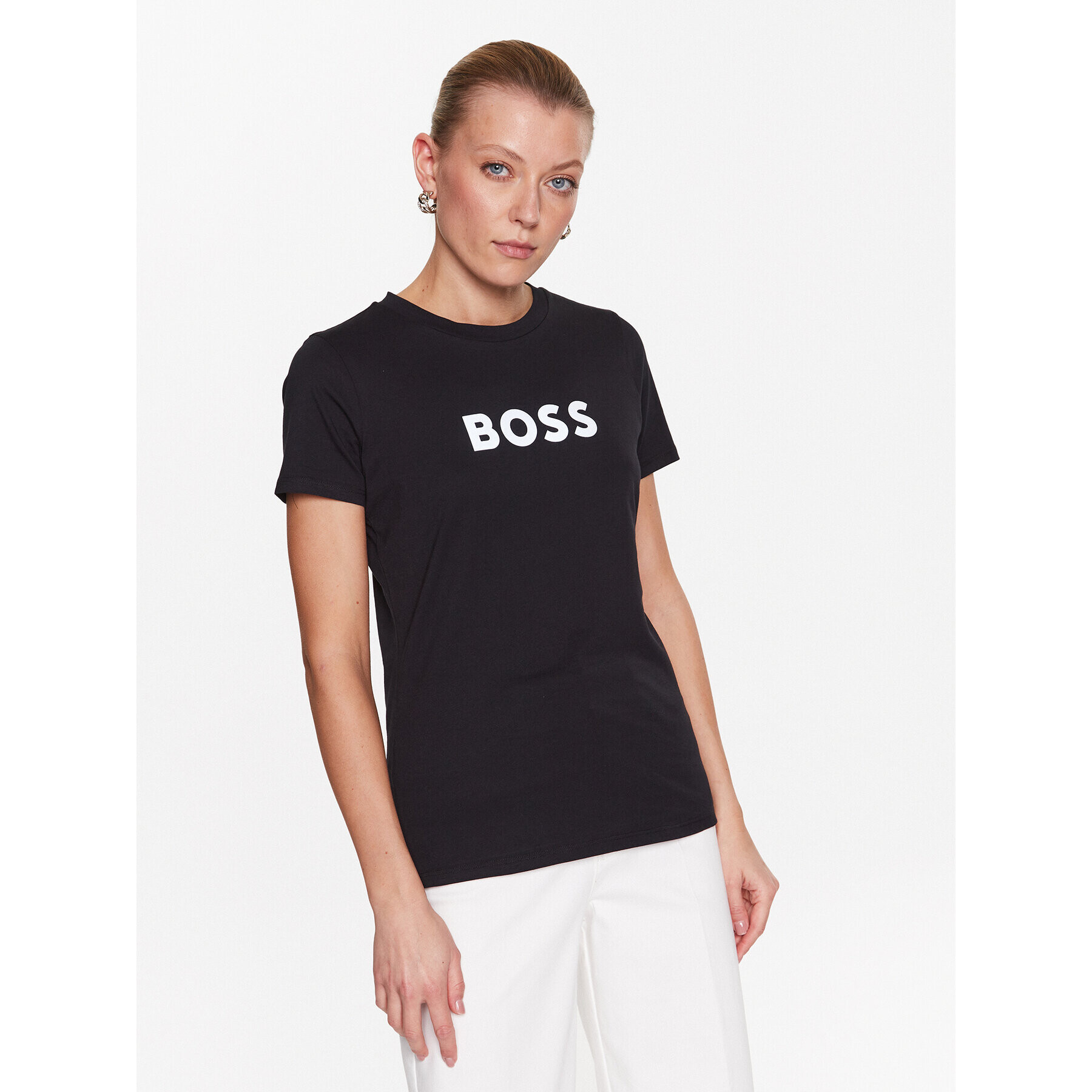 Boss Тишърт 50492743 Черен Slim Fit - Pepit.bg