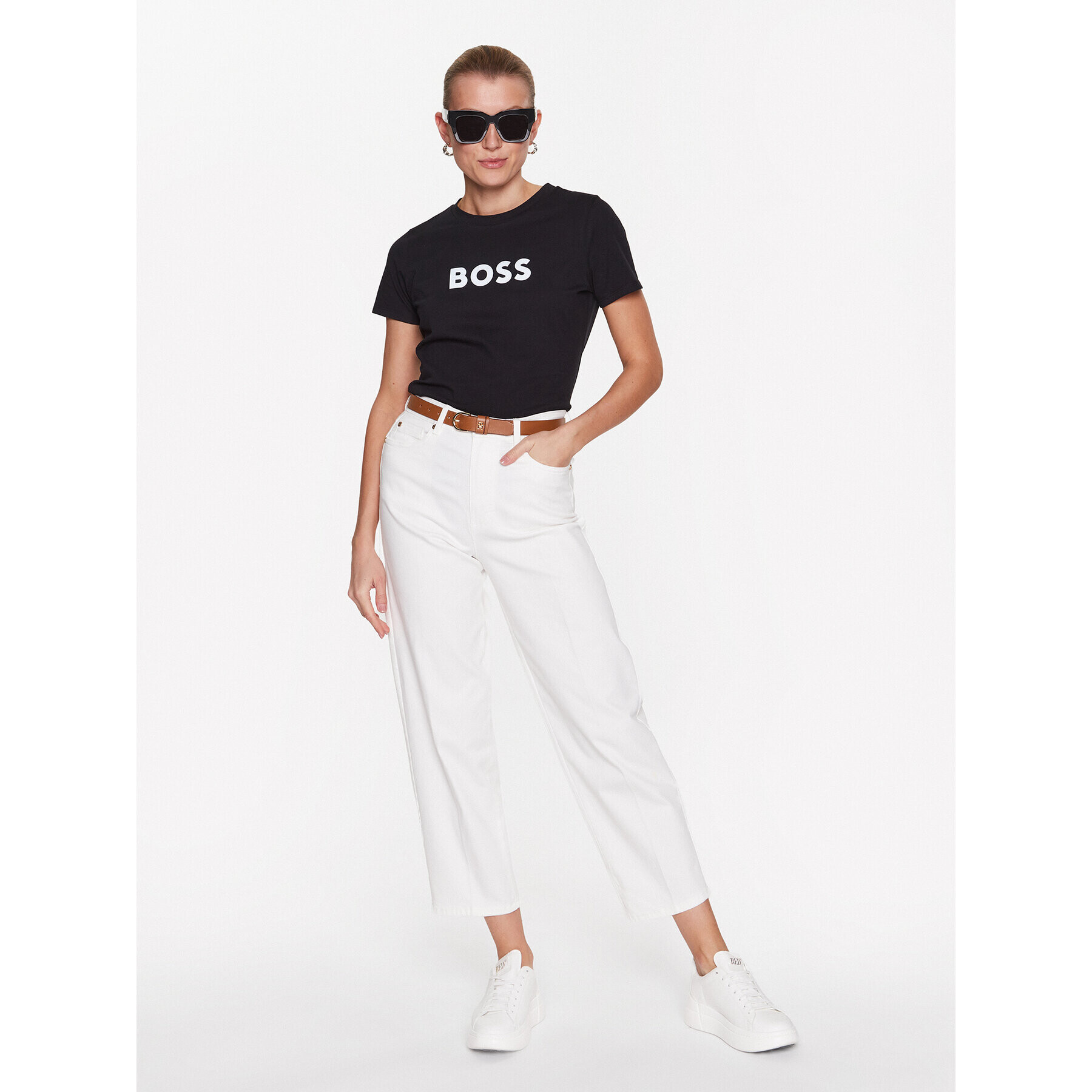 Boss Тишърт 50492743 Черен Slim Fit - Pepit.bg