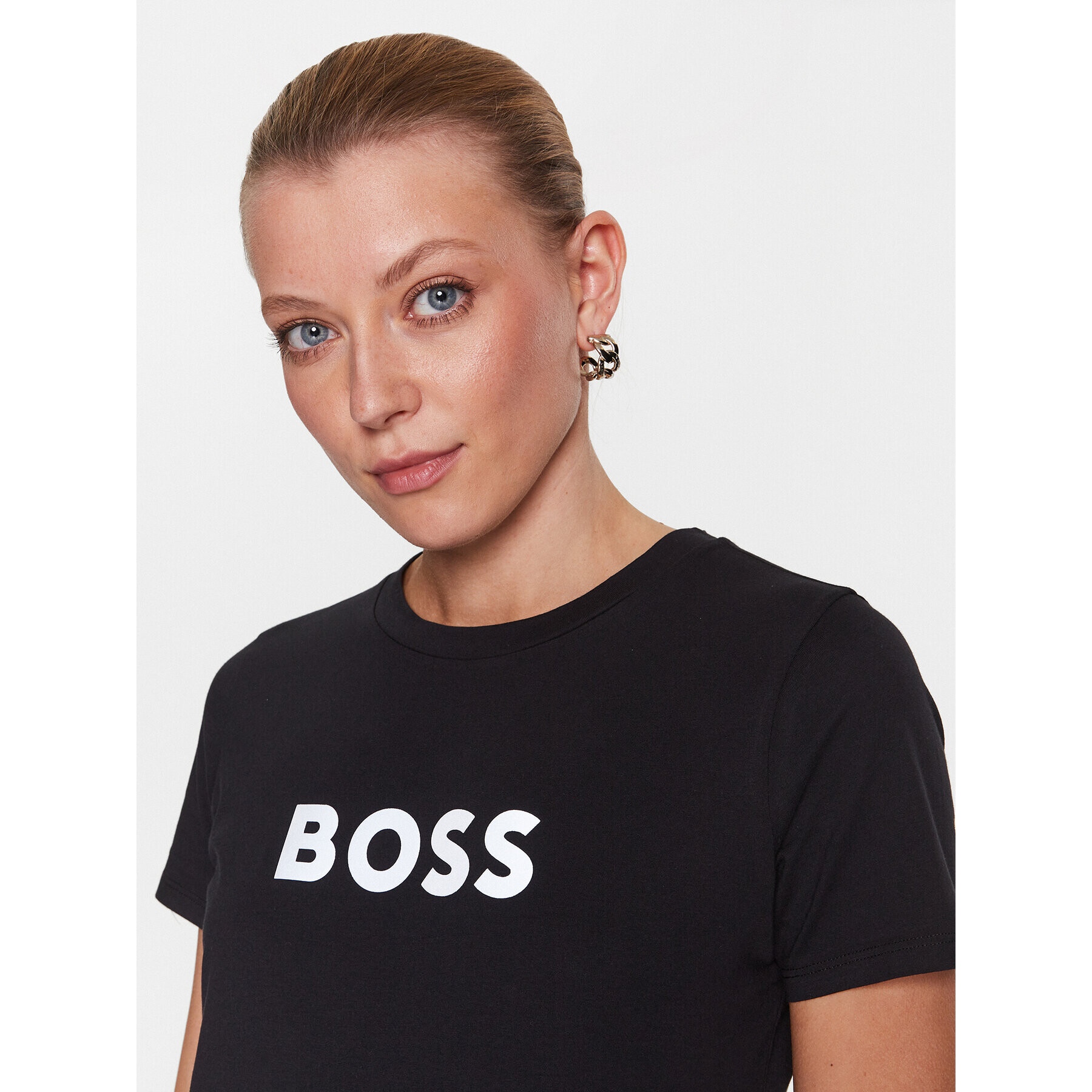Boss Тишърт 50492743 Черен Slim Fit - Pepit.bg