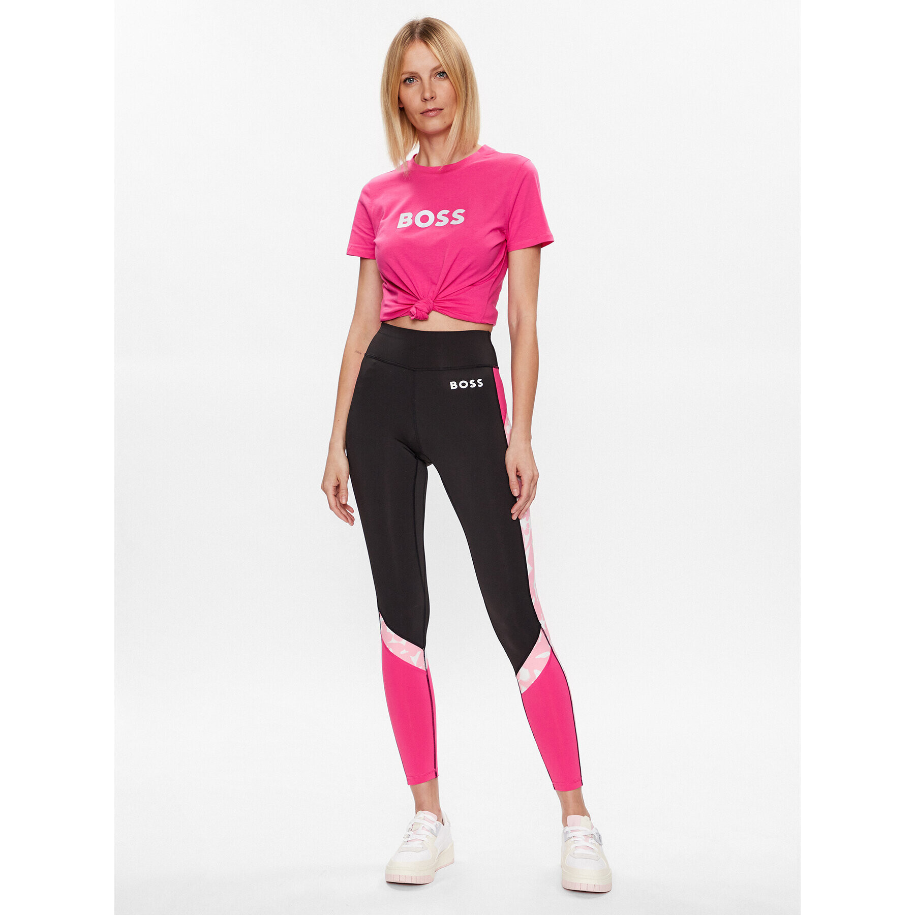 Boss Тишърт Elogo 1 50492743 Розов Slim Fit - Pepit.bg
