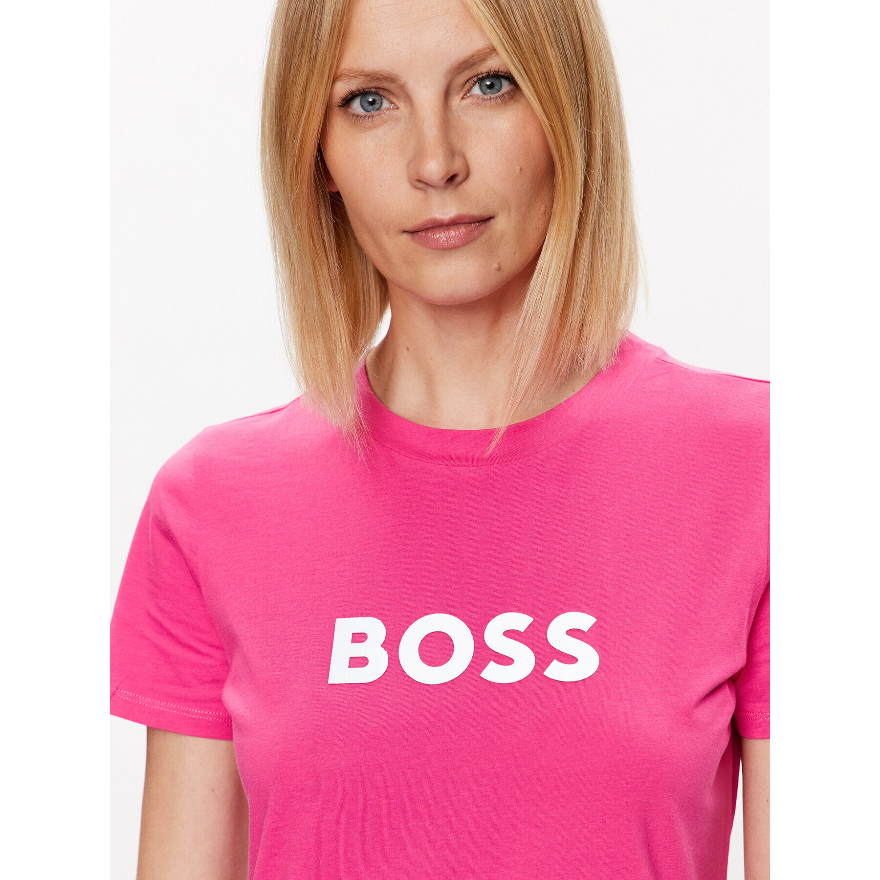 Boss Тишърт Elogo 1 50492743 Розов Slim Fit - Pepit.bg