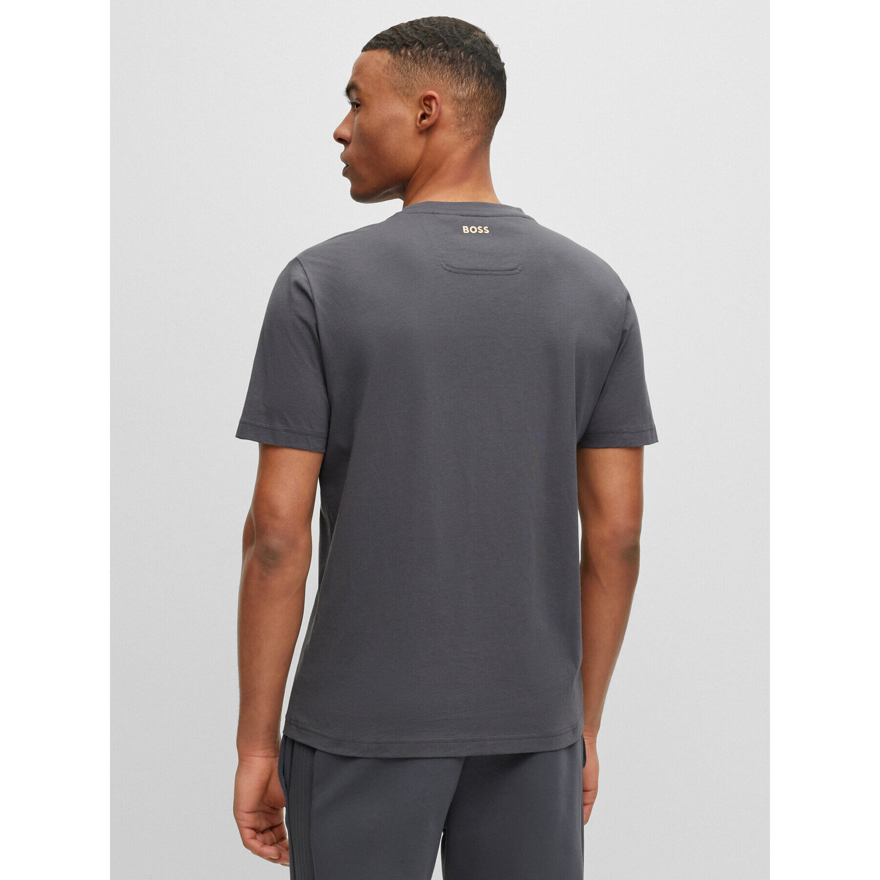 Boss Тишърт 50494106 Сив Regular Fit - Pepit.bg