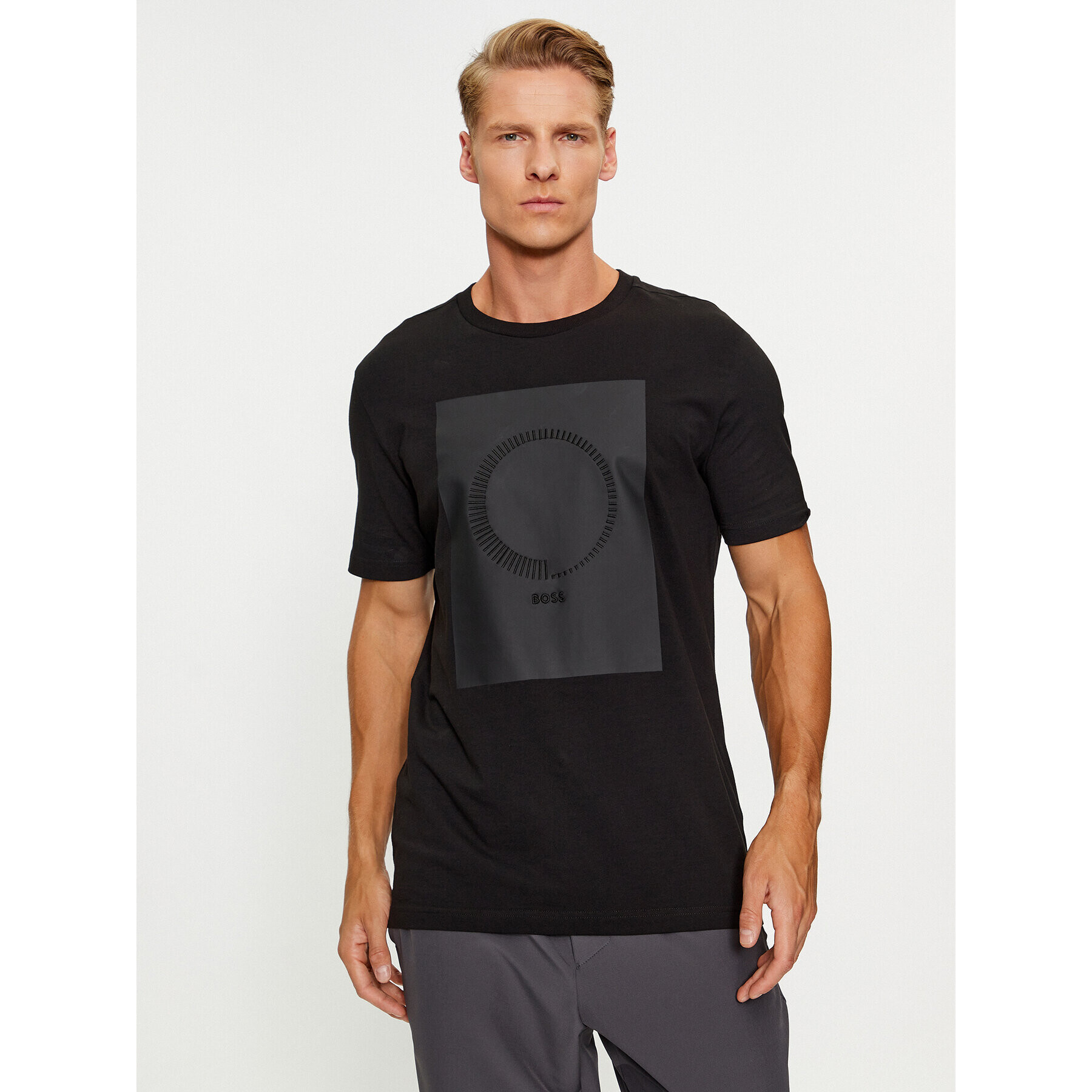 Boss Тишърт 50494337 Черен Regular Fit - Pepit.bg