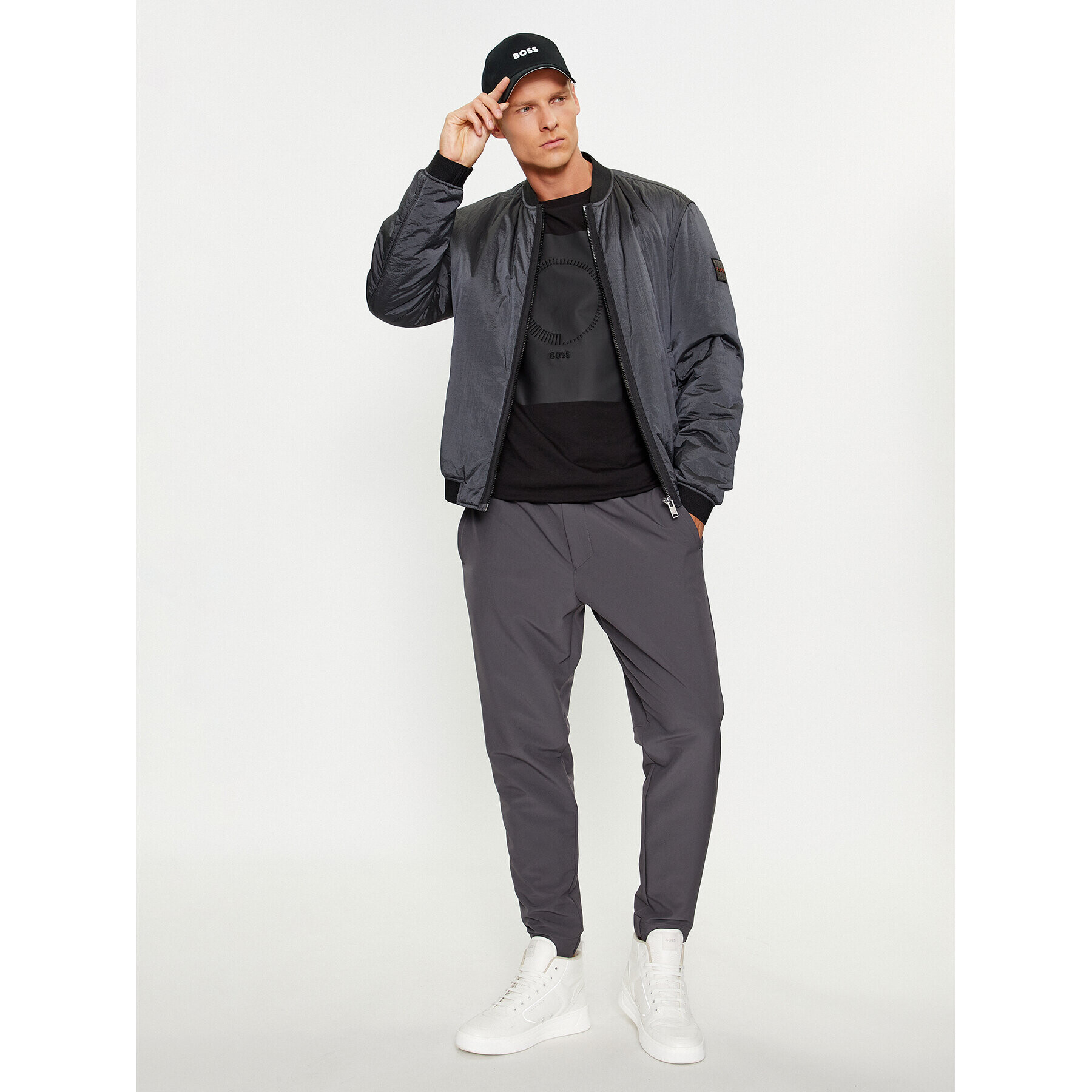 Boss Тишърт 50494337 Черен Regular Fit - Pepit.bg