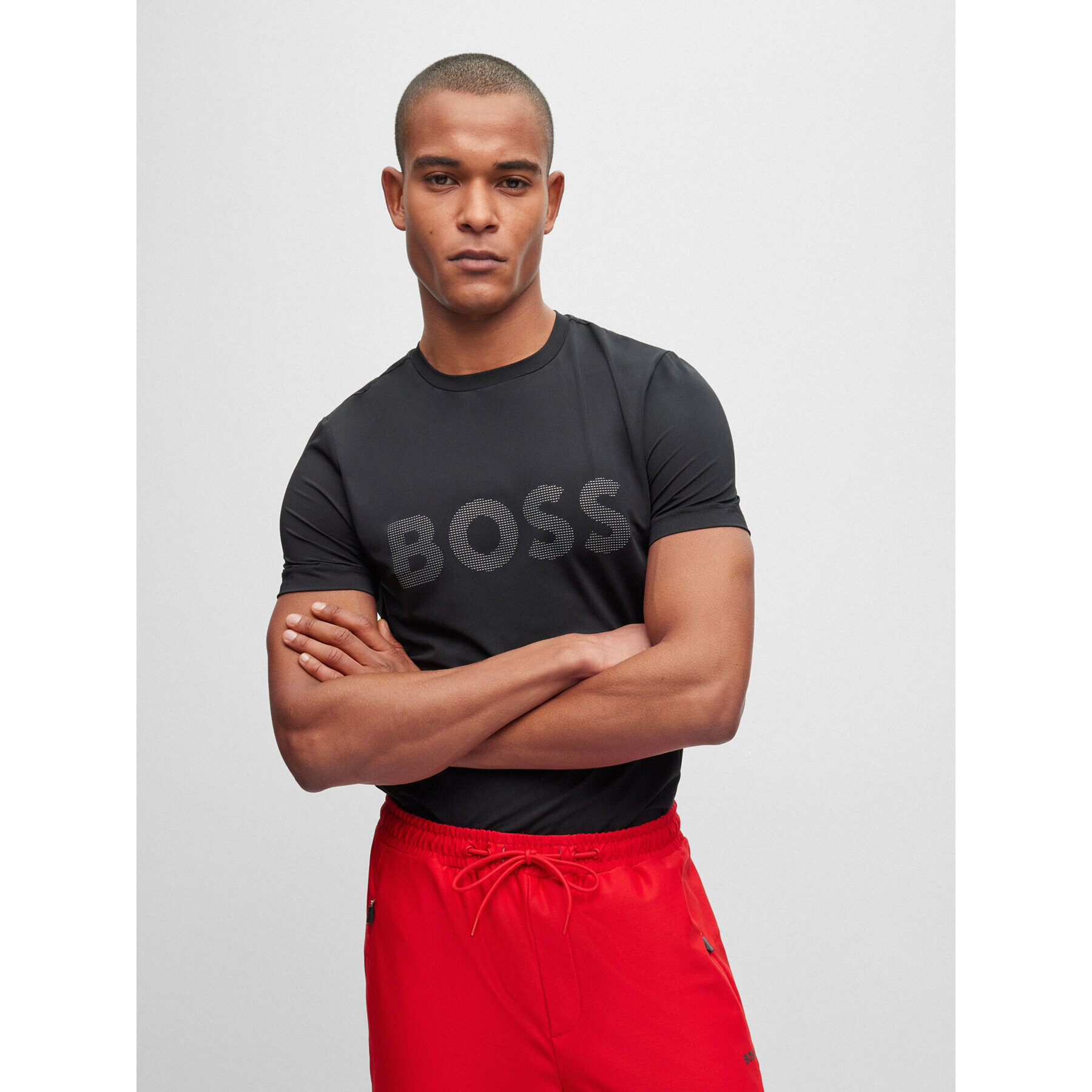 Boss Тишърт 50494339 Черен Slim Fit - Pepit.bg