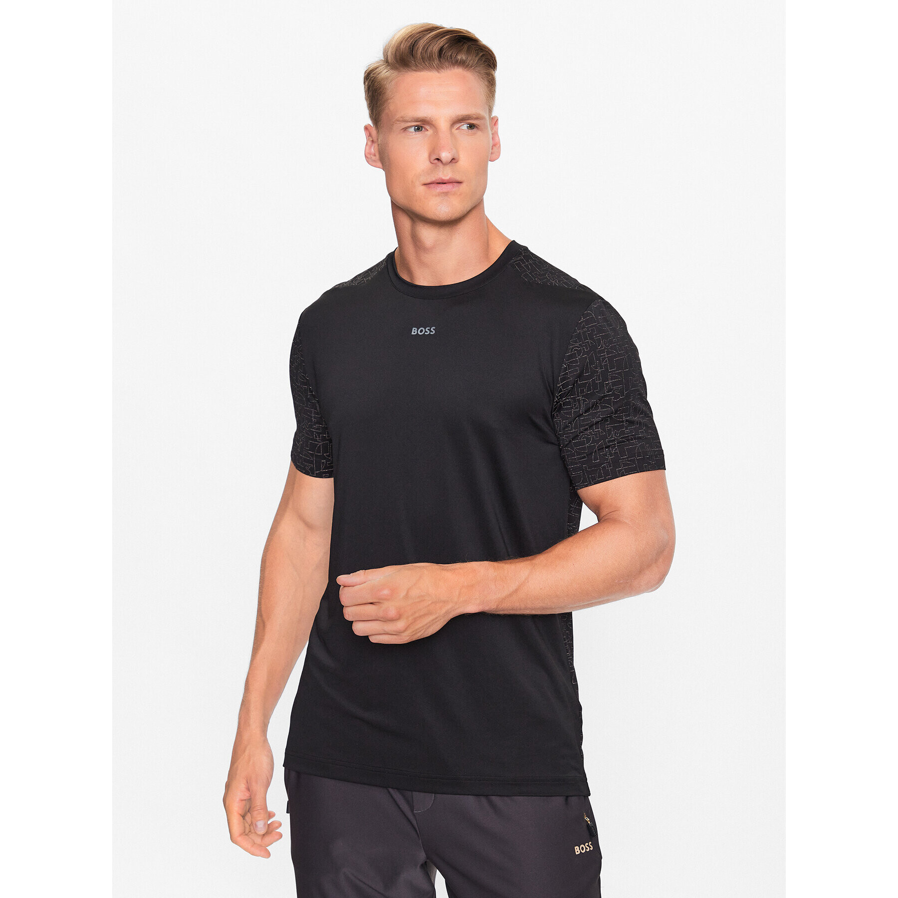 Boss Тишърт 50494735 Черен Slim Fit - Pepit.bg