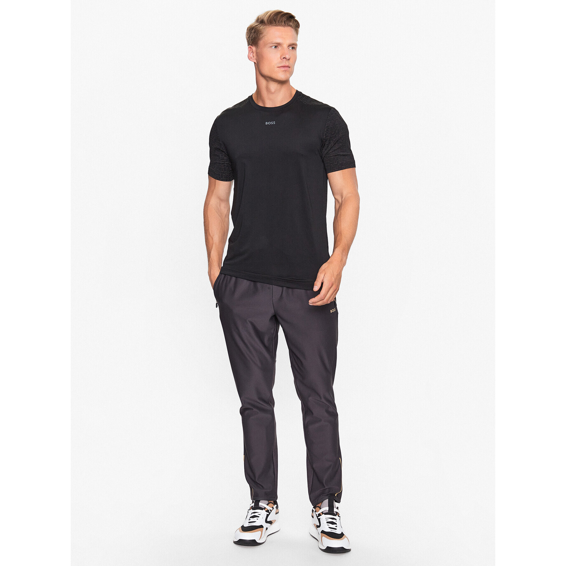 Boss Тишърт 50494735 Черен Slim Fit - Pepit.bg