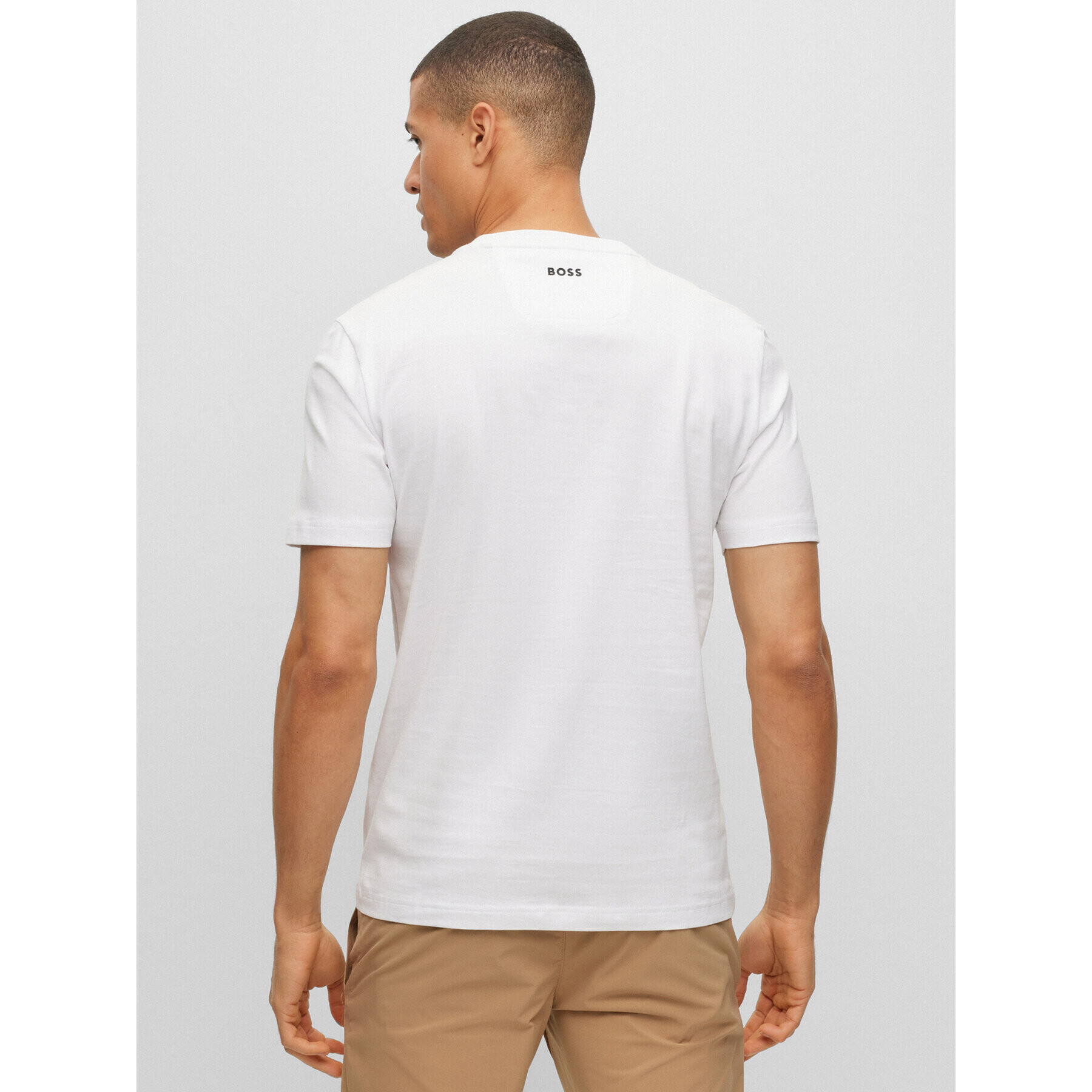 Boss Тишърт 50494783 Бял Regular Fit - Pepit.bg