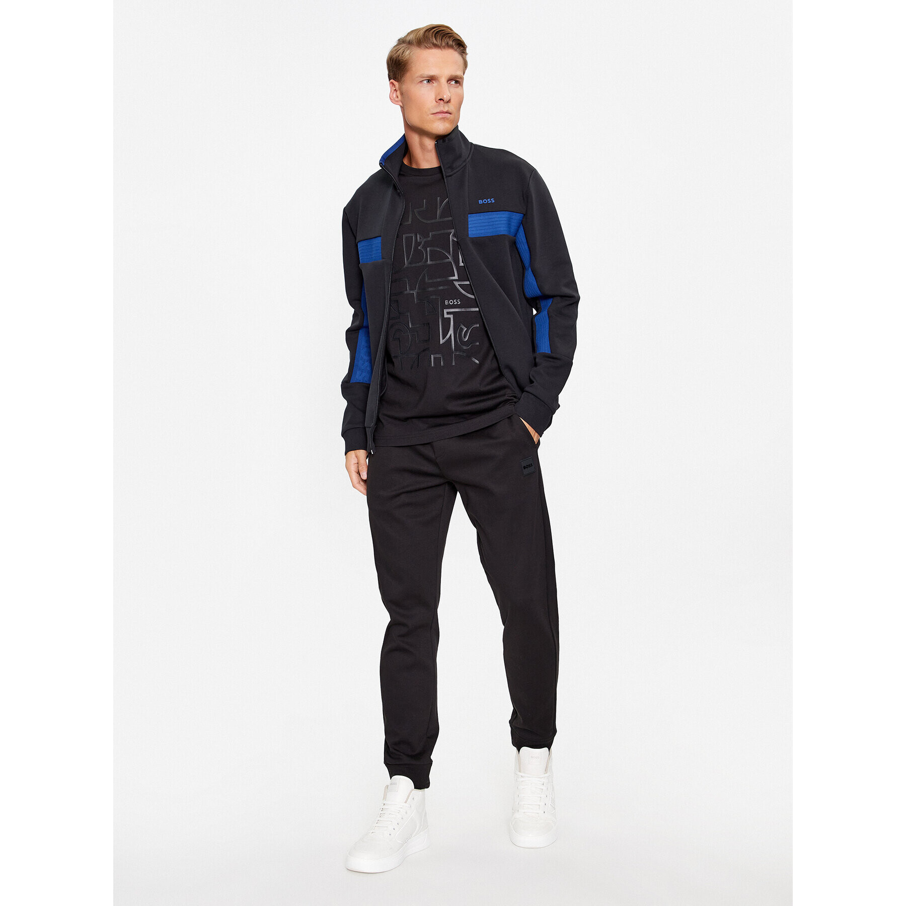 Boss Тишърт 50494783 Черен Regular Fit - Pepit.bg