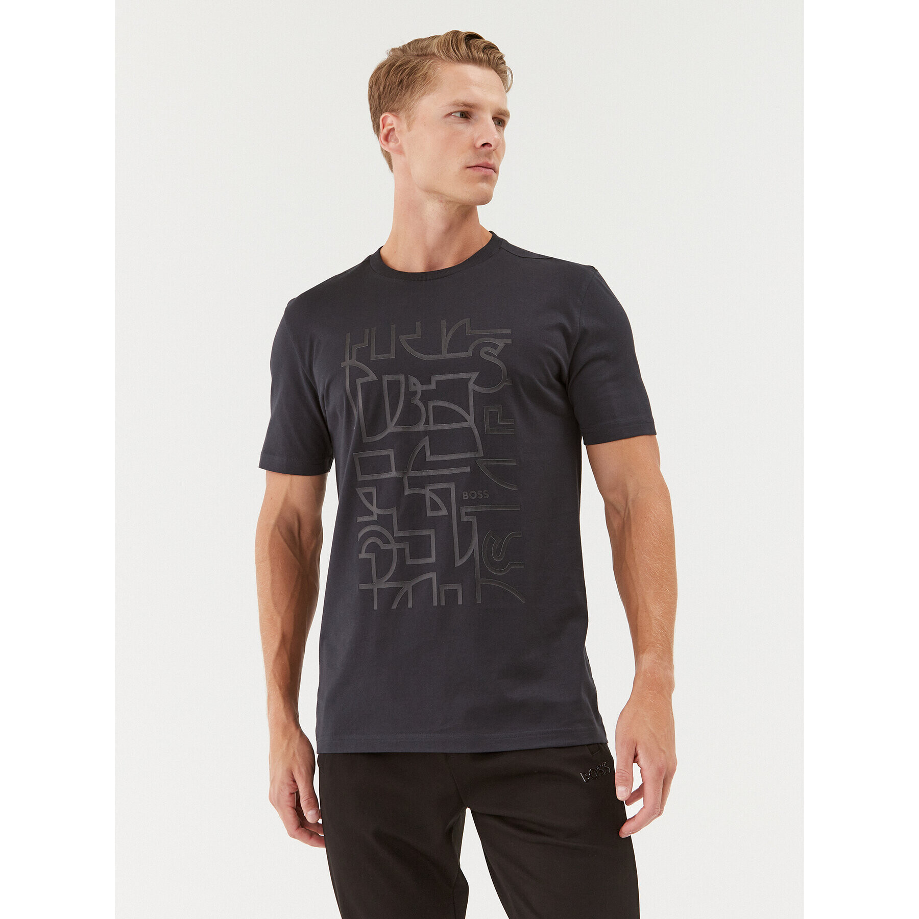 Boss Тишърт 50494783 Тъмносин Regular Fit - Pepit.bg