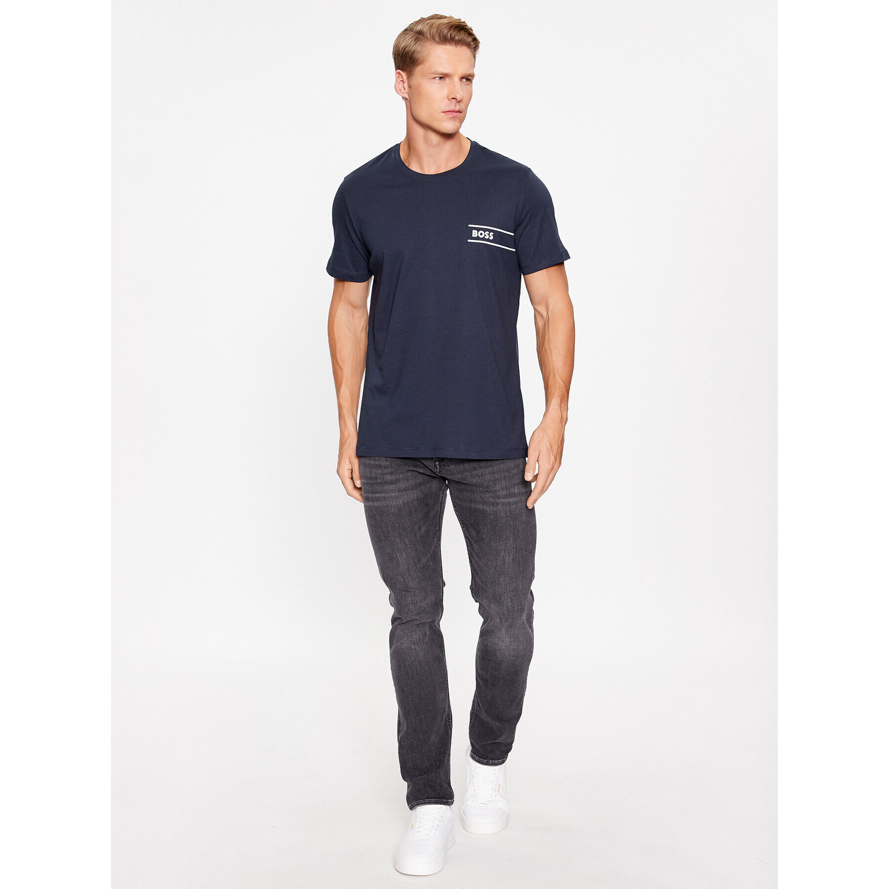 Boss Тишърт 50495484 Тъмносин Regular Fit - Pepit.bg