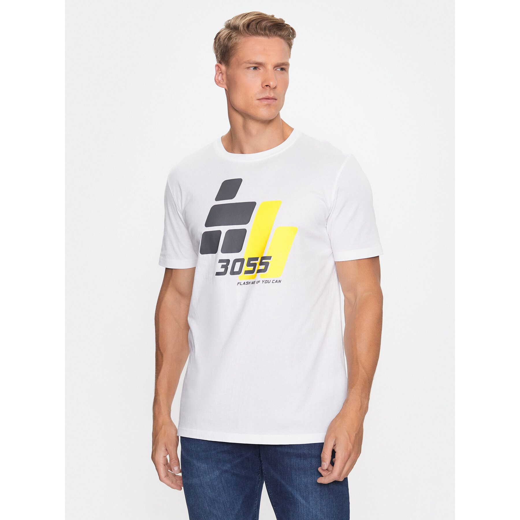 Boss Тишърт 50495700 Бял Regular Fit - Pepit.bg