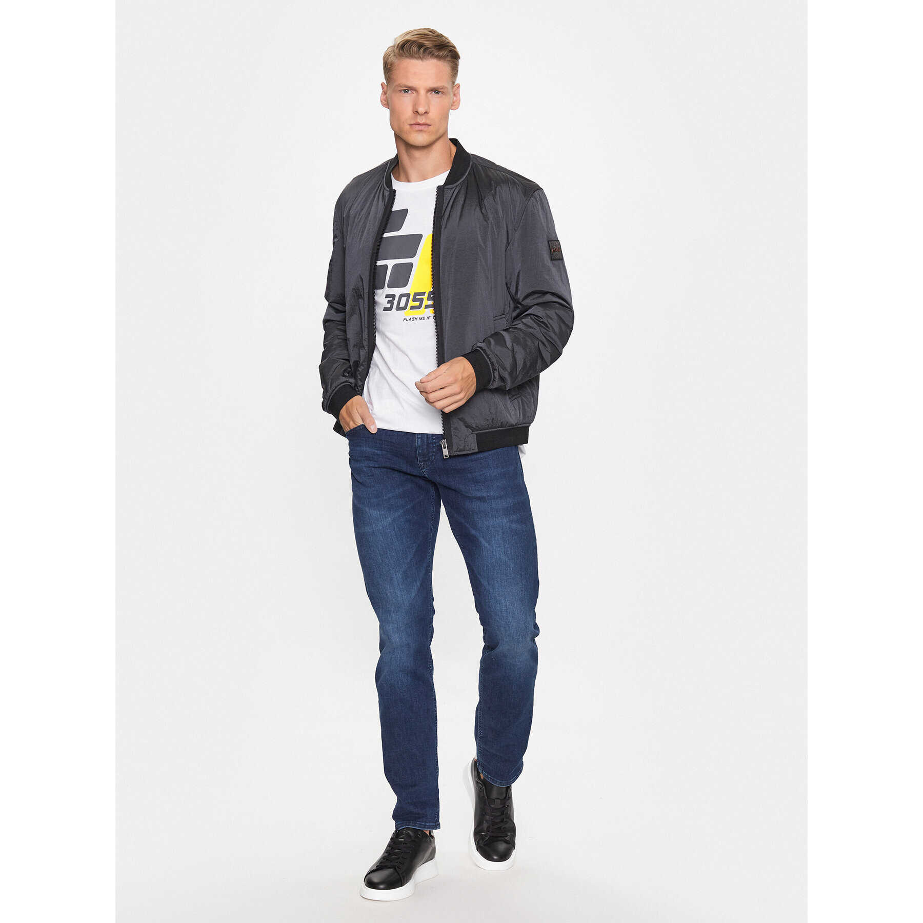 Boss Тишърт 50495700 Бял Regular Fit - Pepit.bg