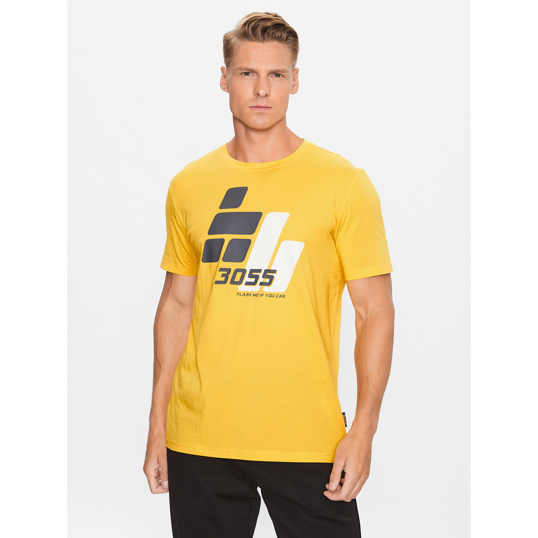 Boss Тишърт 50495700 Жълт Regular Fit - Pepit.bg