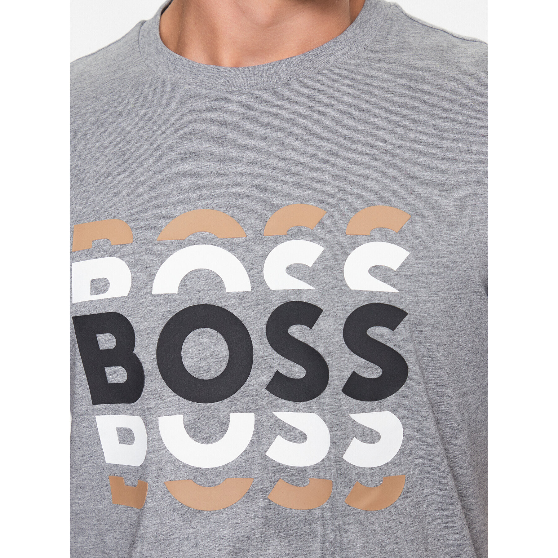 Boss Тишърт 50495735 Сив Regular Fit - Pepit.bg