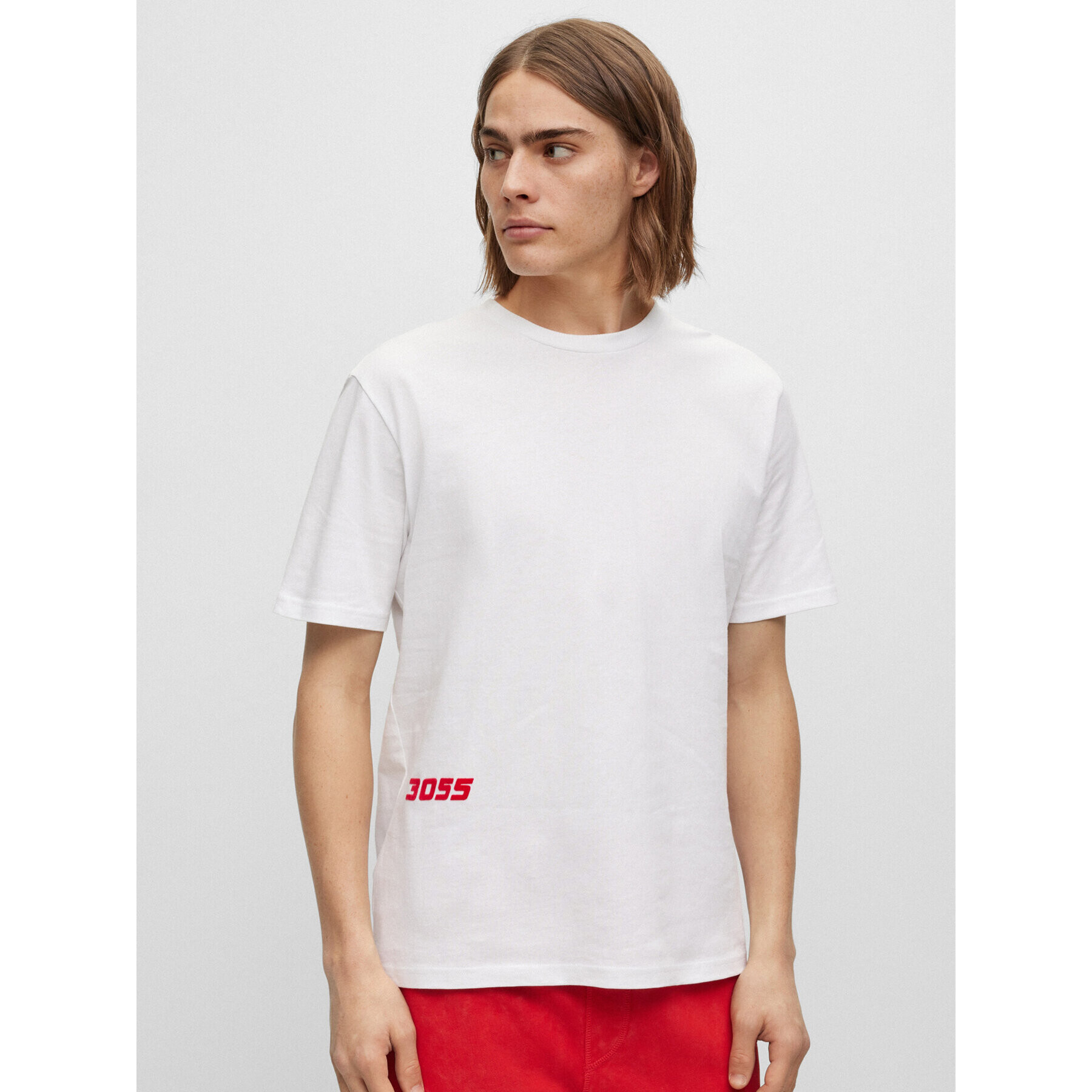 Boss Тишърт 50495743 Бял Relaxed Fit - Pepit.bg