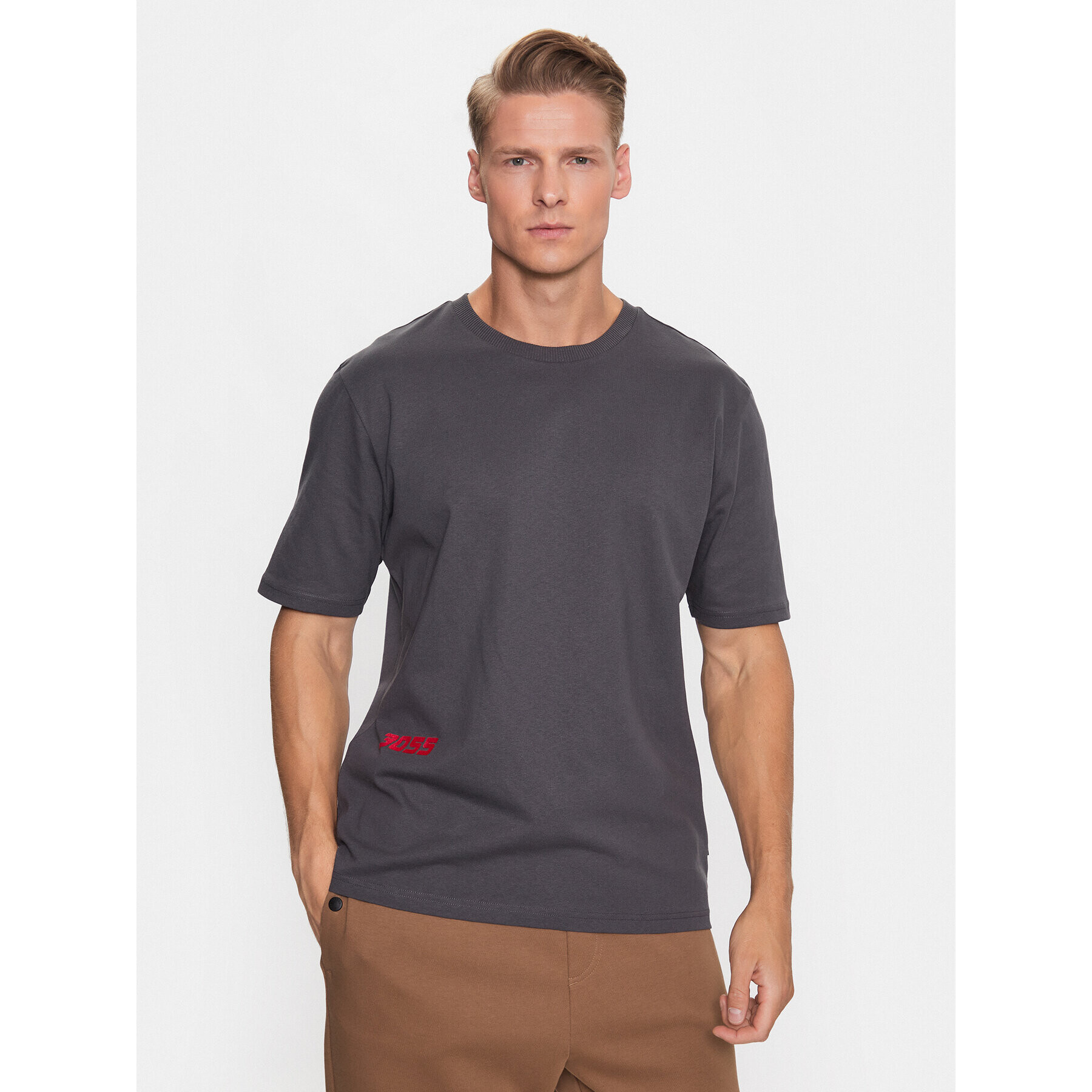 Boss Тишърт 50495743 Сив Relaxed Fit - Pepit.bg
