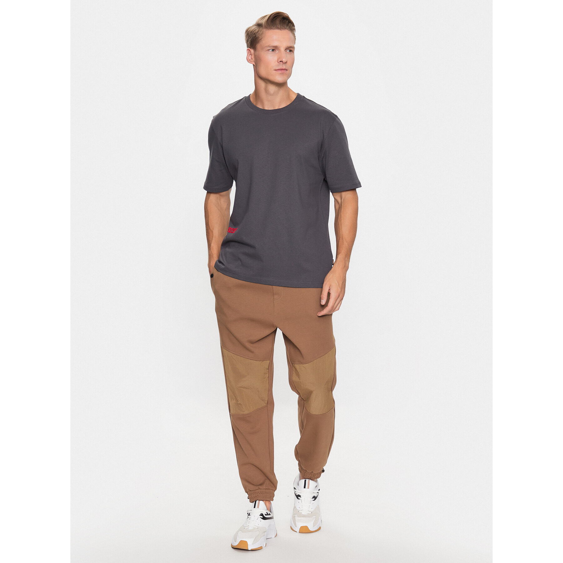 Boss Тишърт 50495743 Сив Relaxed Fit - Pepit.bg