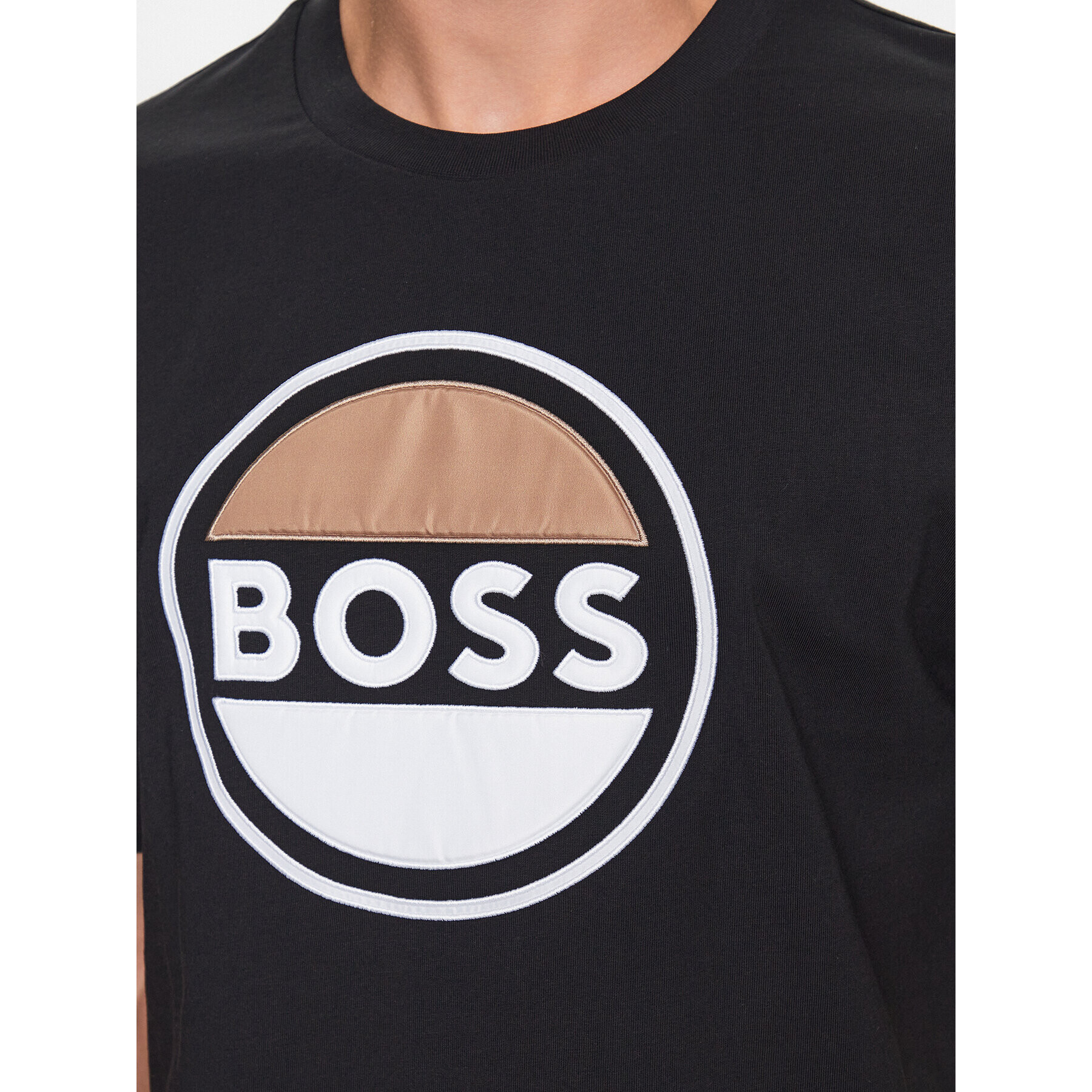 Boss Тишърт 50496223 Черен Regular Fit - Pepit.bg