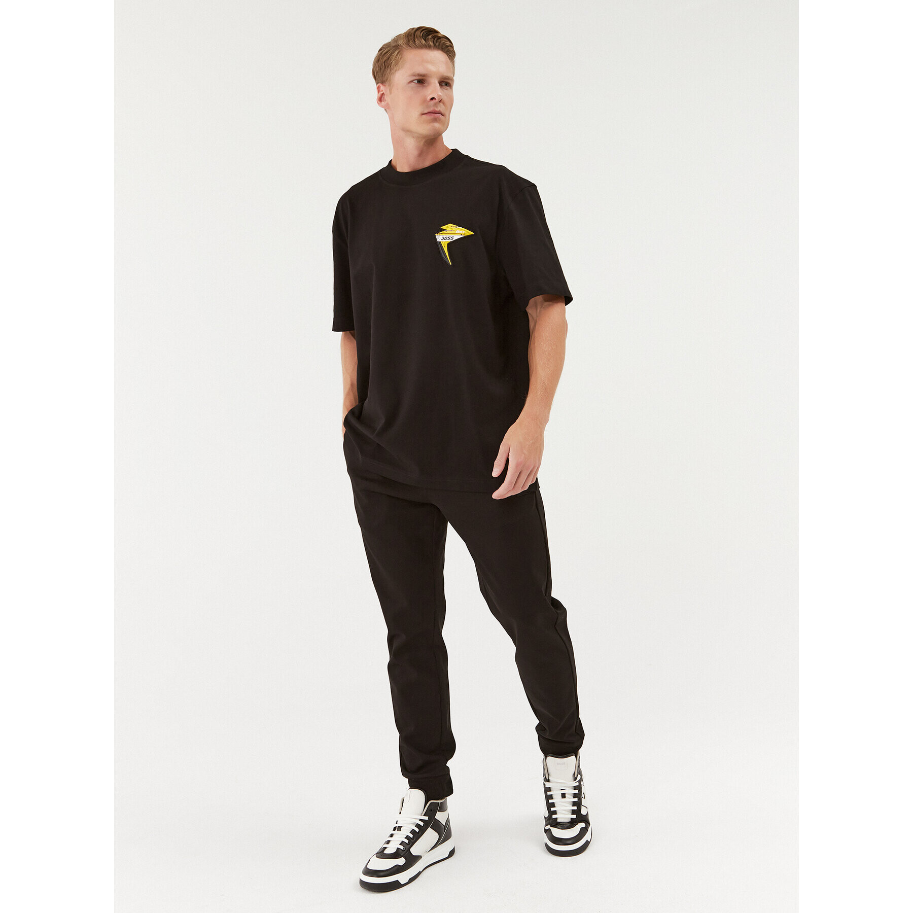 Boss Тишърт 50498409 Черен Relaxed Fit - Pepit.bg