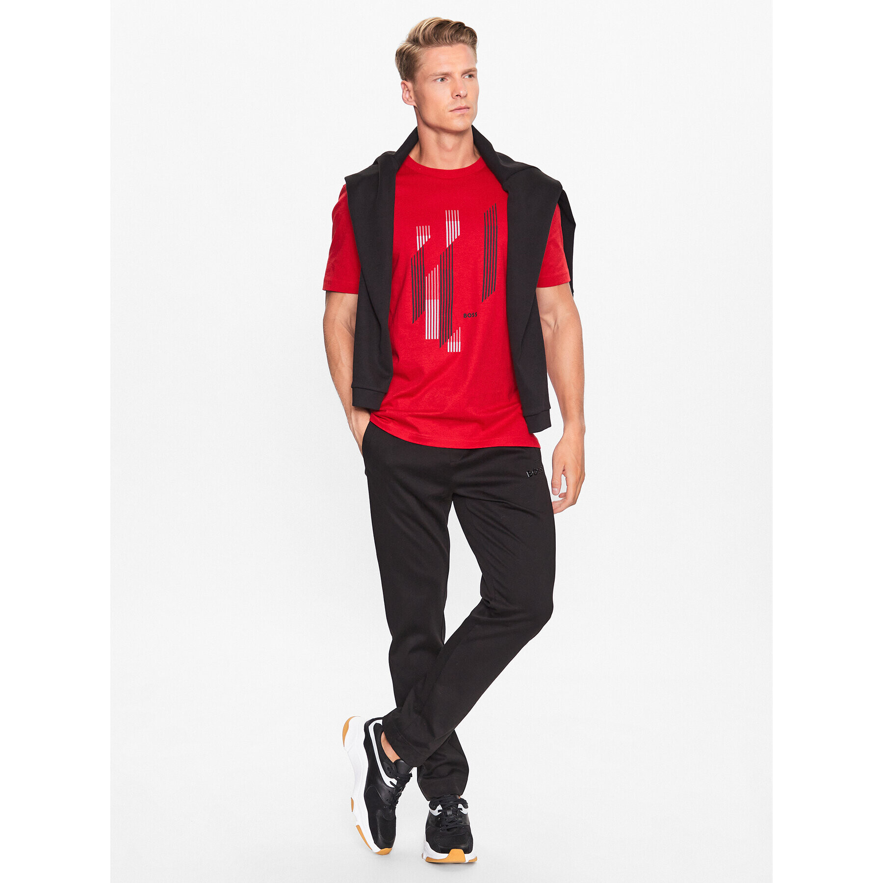 Boss Тишърт 50499973 Червен Regular Fit - Pepit.bg