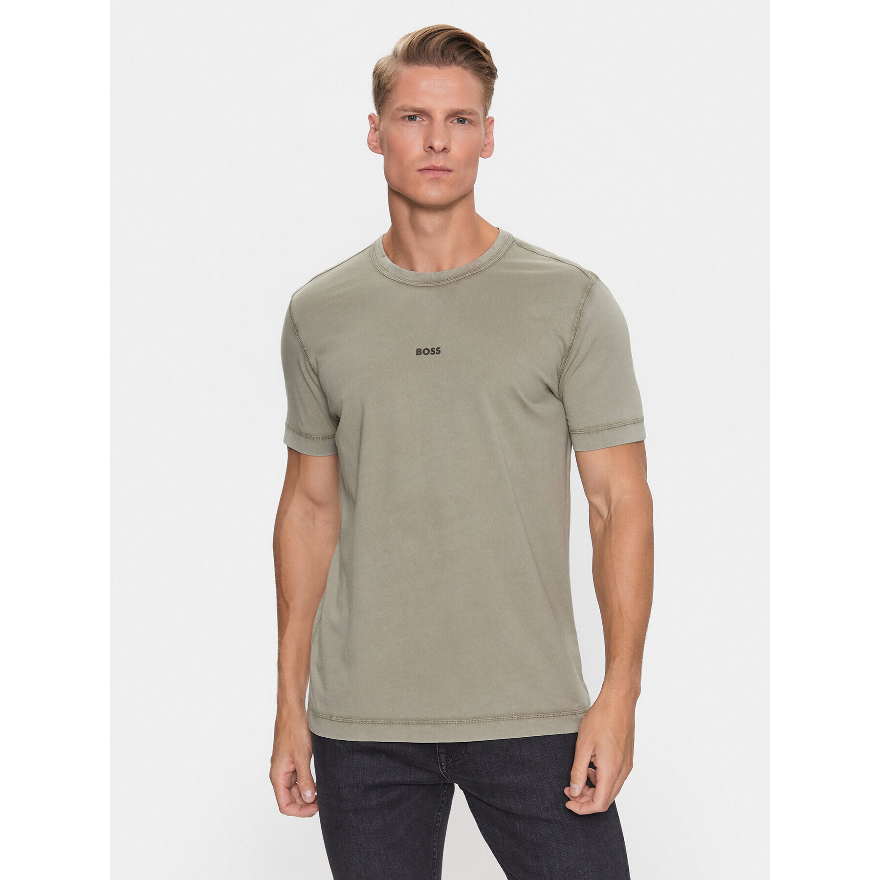 Boss Тишърт Tokks 50502173 Зелен Regular Fit - Pepit.bg