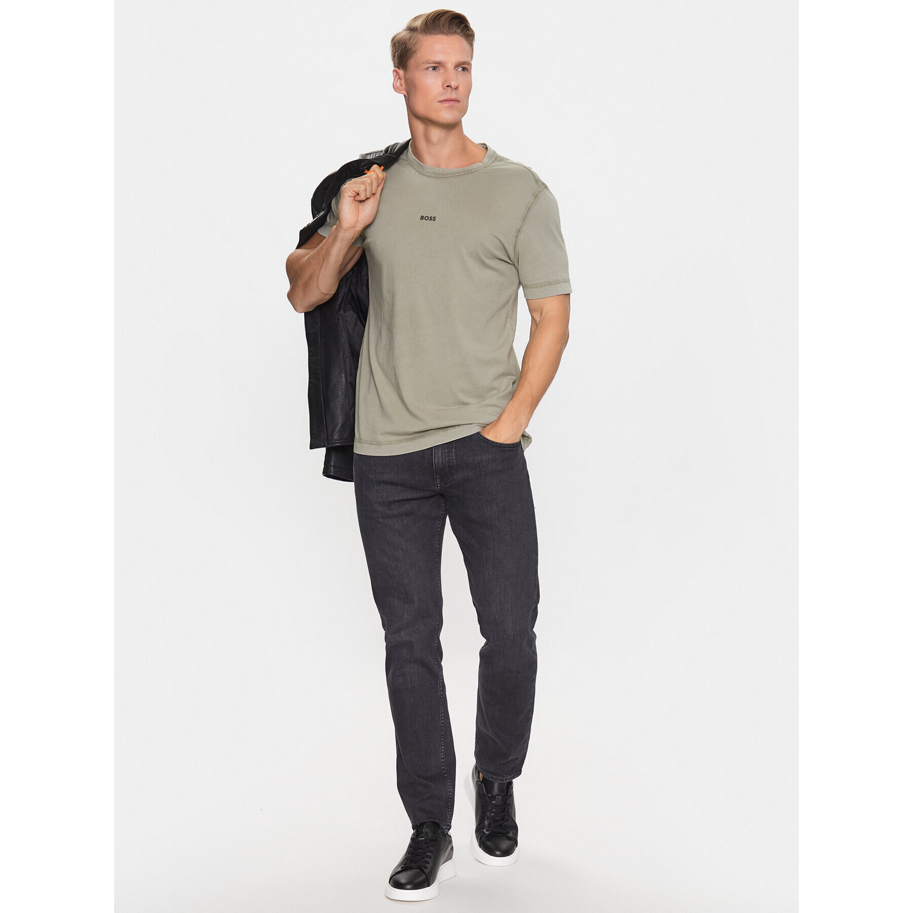 Boss Тишърт Tokks 50502173 Зелен Regular Fit - Pepit.bg