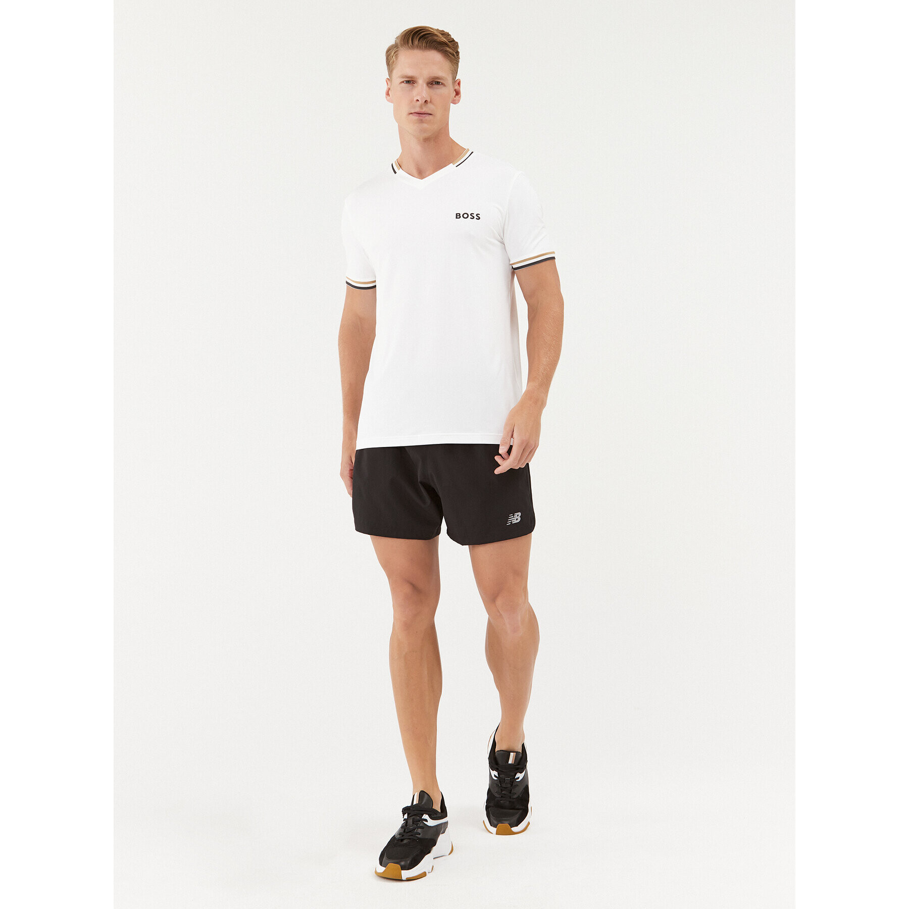 Boss Тишърт 50502859 Бял Slim Fit - Pepit.bg