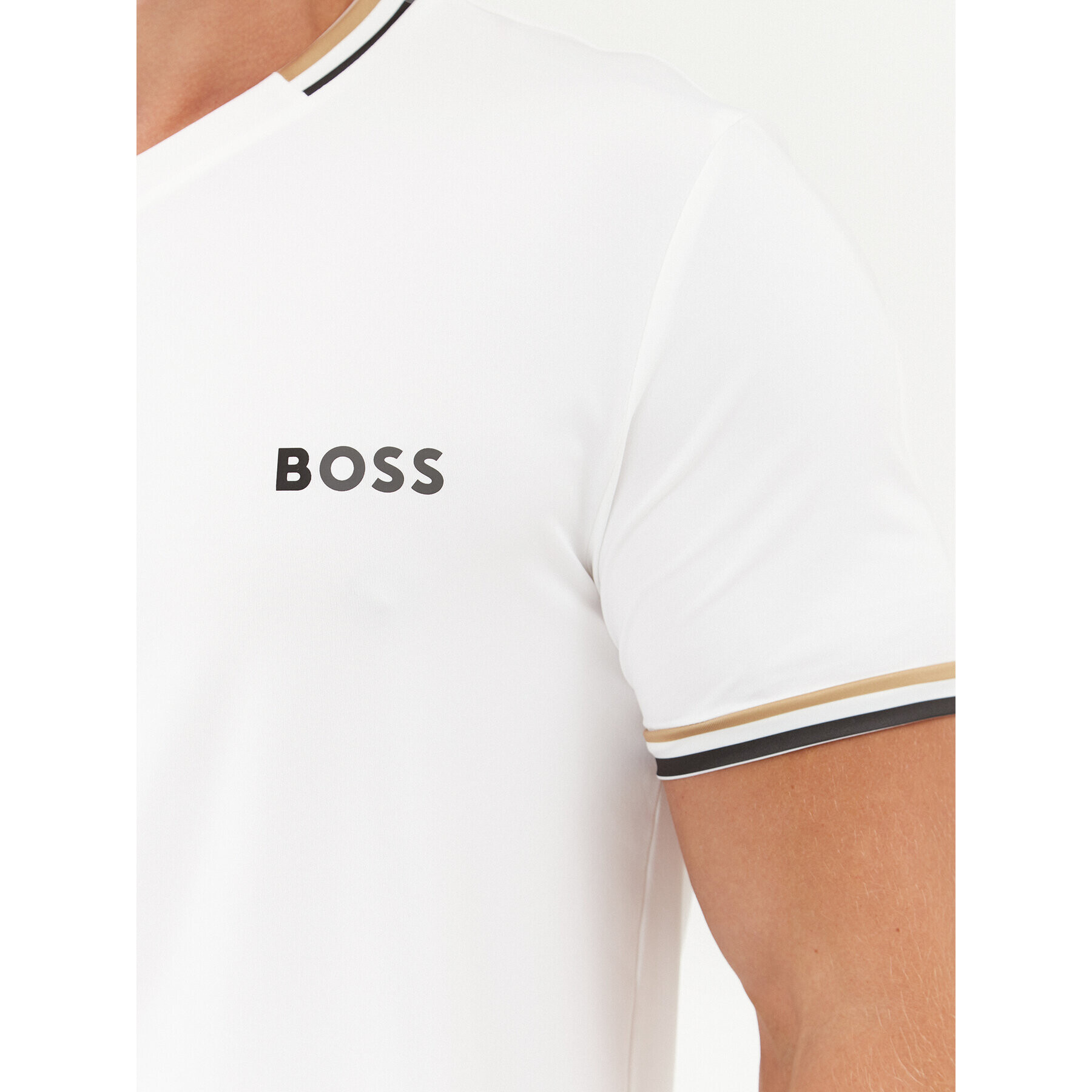 Boss Тишърт 50502859 Бял Slim Fit - Pepit.bg