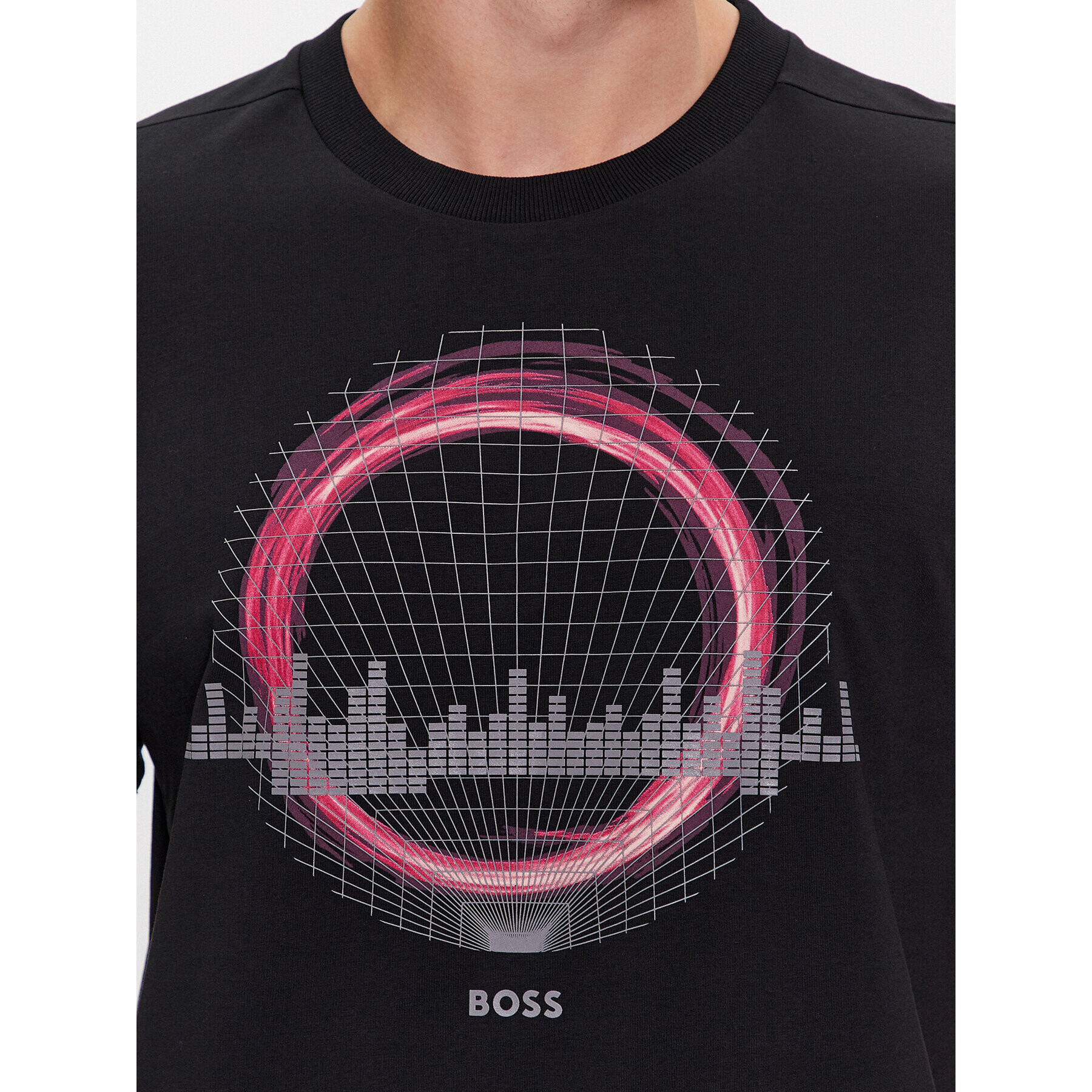 Boss Тишърт 50506372 Черен Regular Fit - Pepit.bg