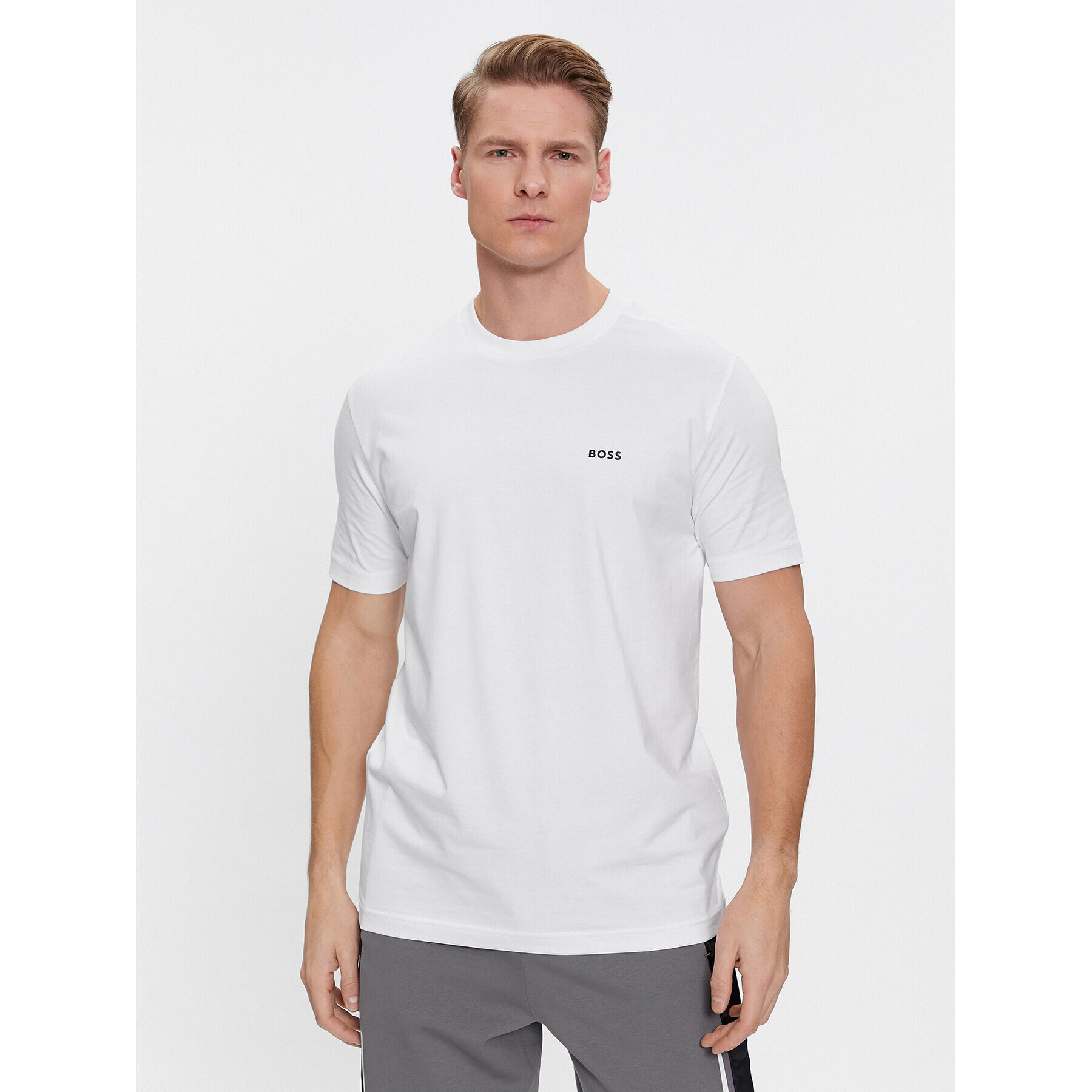 Boss Тишърт 50506373 Бял Regular Fit - Pepit.bg