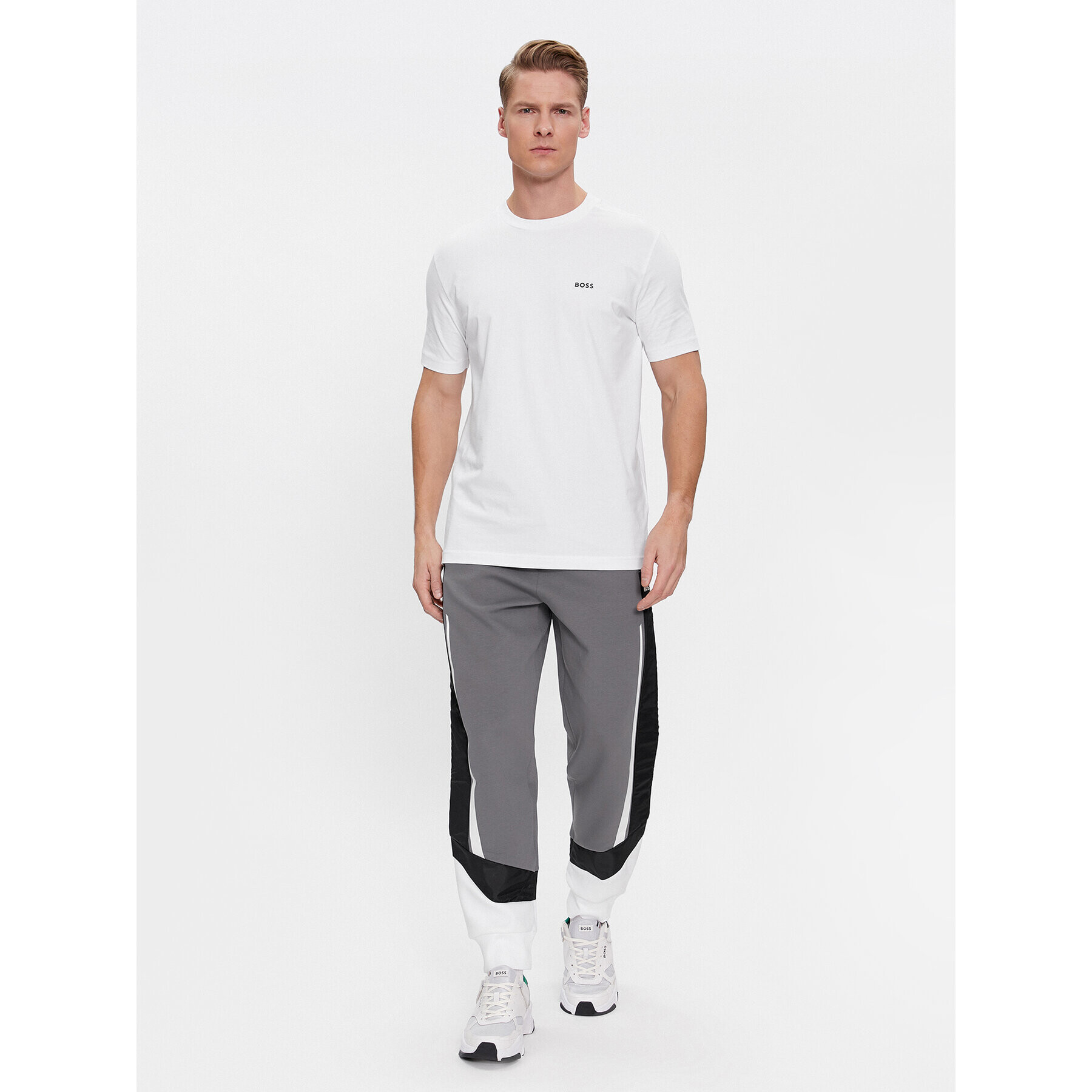 Boss Тишърт 50506373 Бял Regular Fit - Pepit.bg