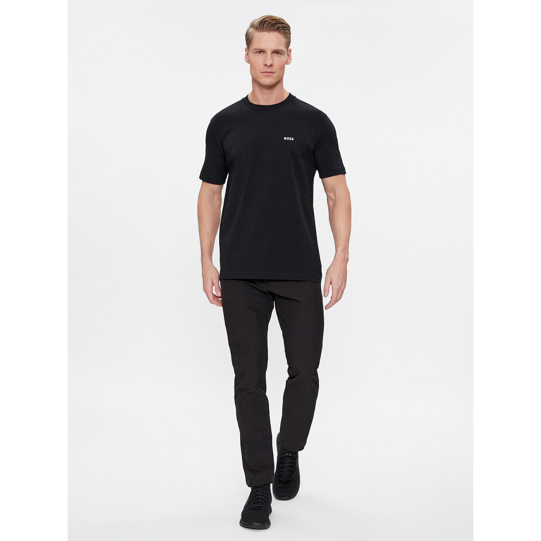 Boss Тишърт 50506373 Черен Regular Fit - Pepit.bg
