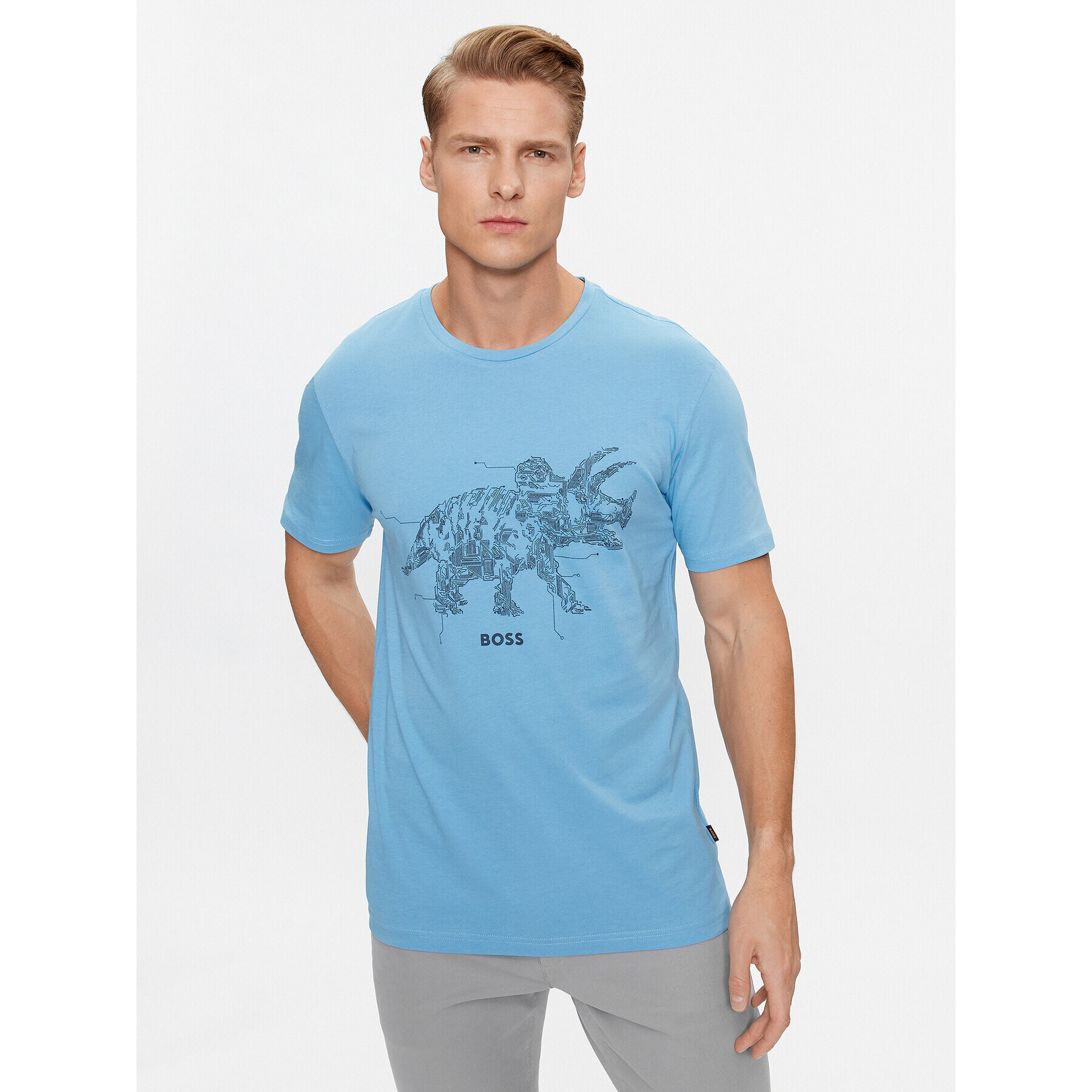 Boss Тишърт 50510376 Син Regular Fit - Pepit.bg