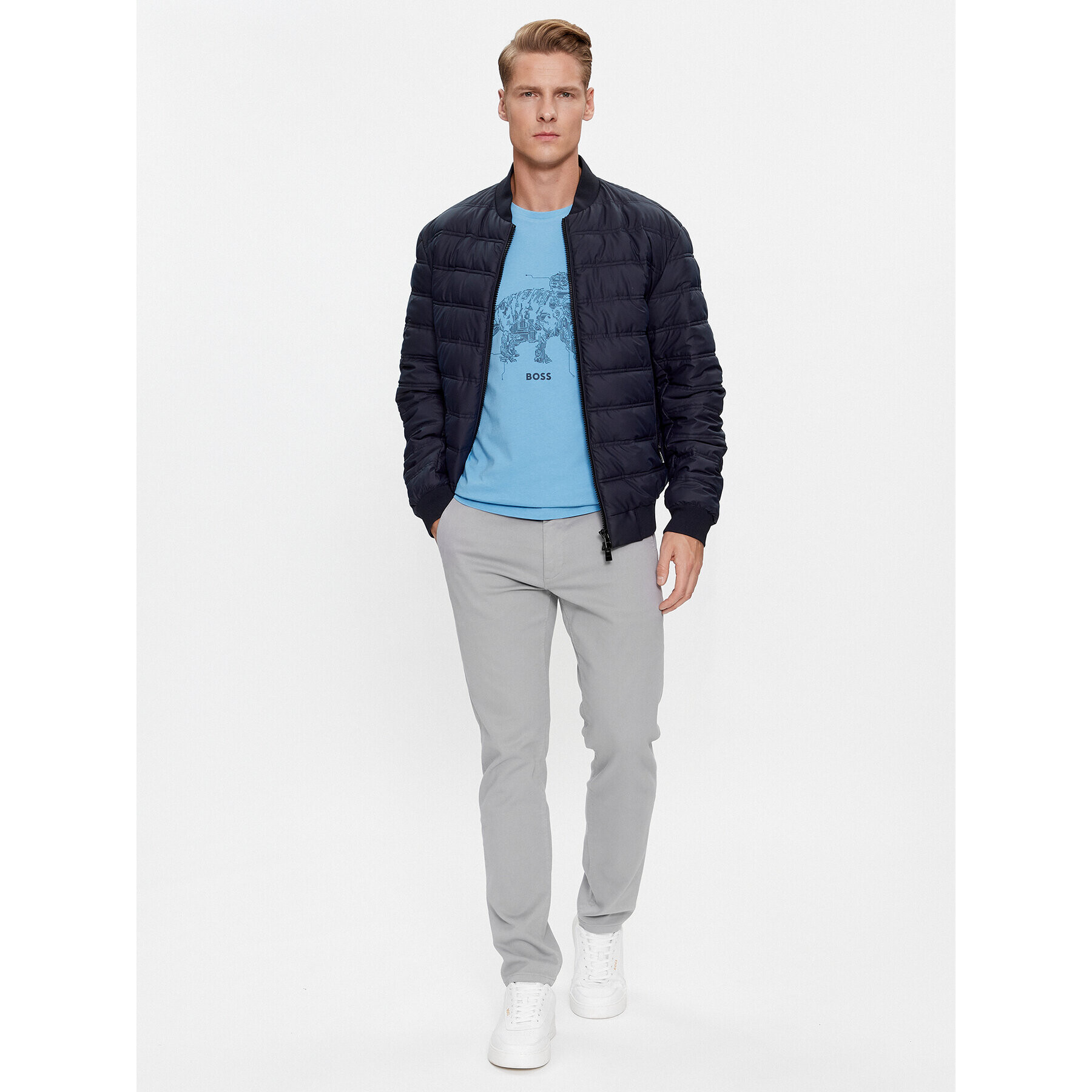 Boss Тишърт 50510376 Син Regular Fit - Pepit.bg