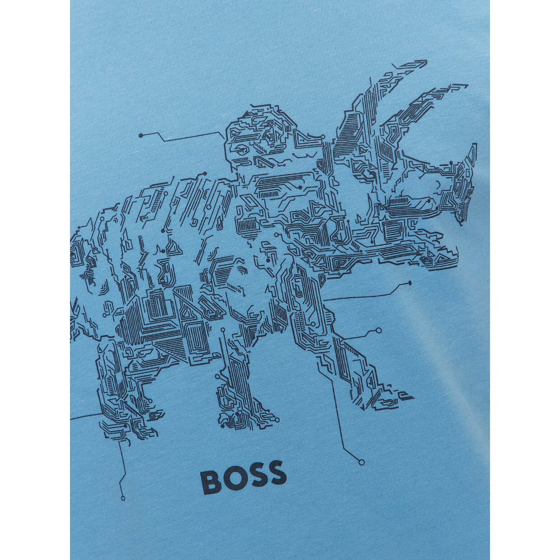 Boss Тишърт 50510376 Син Regular Fit - Pepit.bg