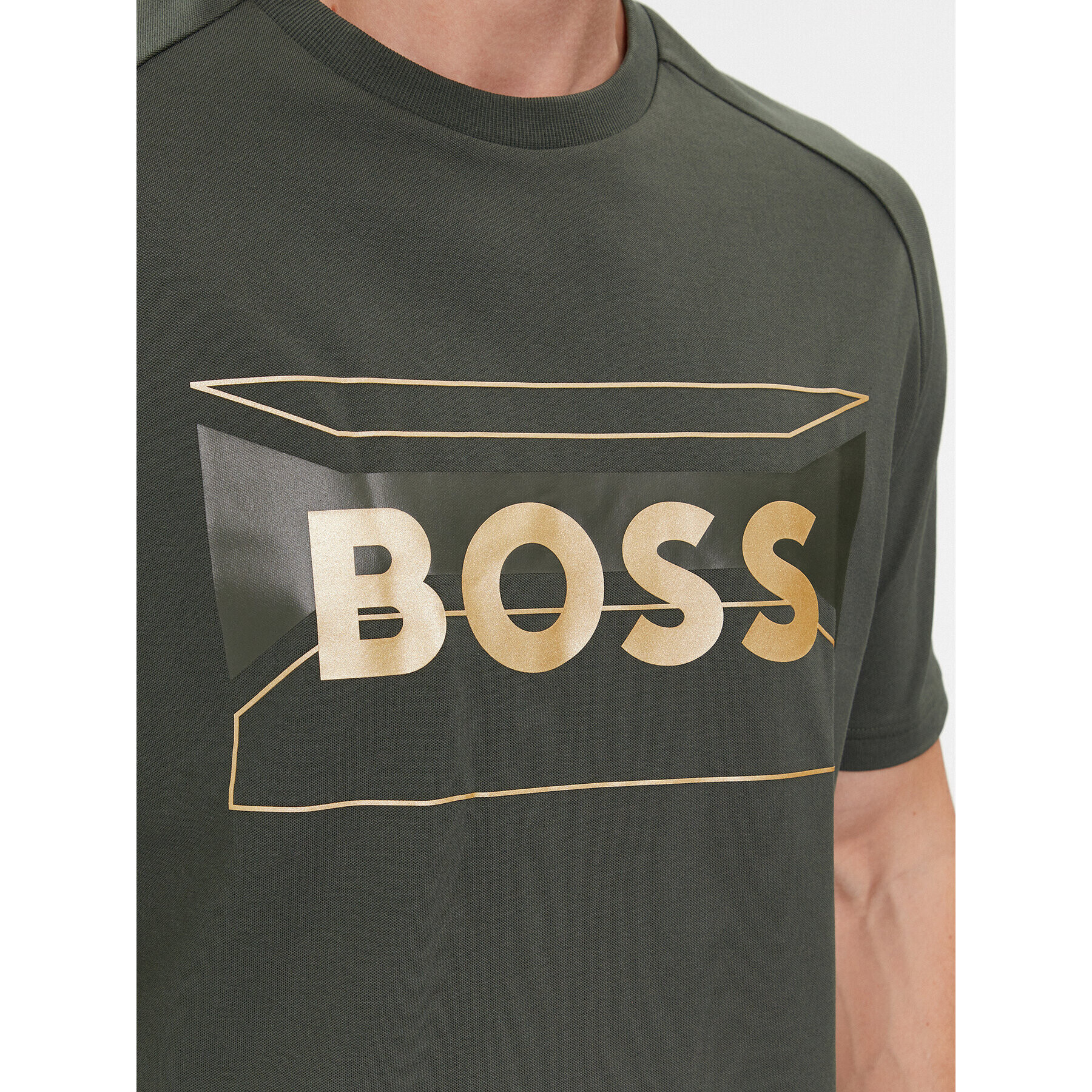 Boss Тишърт 50514527 Зелен Regular Fit - Pepit.bg